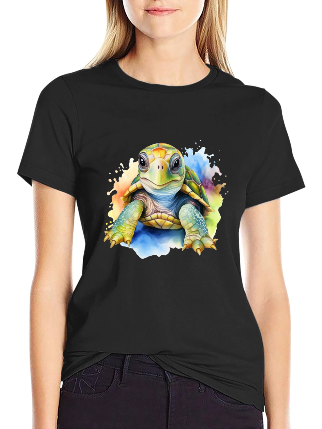 Turtle Graphic Tee - Artistic Sea Turtle Shirt