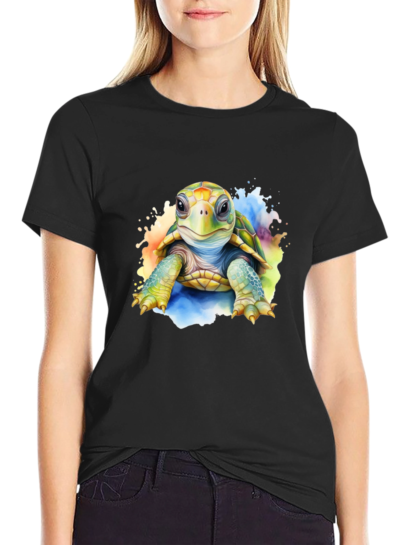 Turtle Graphic Tee - Artistic Sea Turtle Shirt