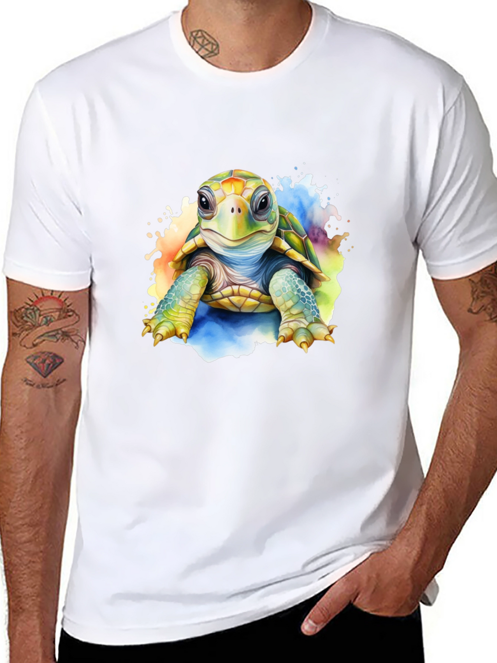 Turtle Graphic Tee - Artistic Sea Turtle Shirt