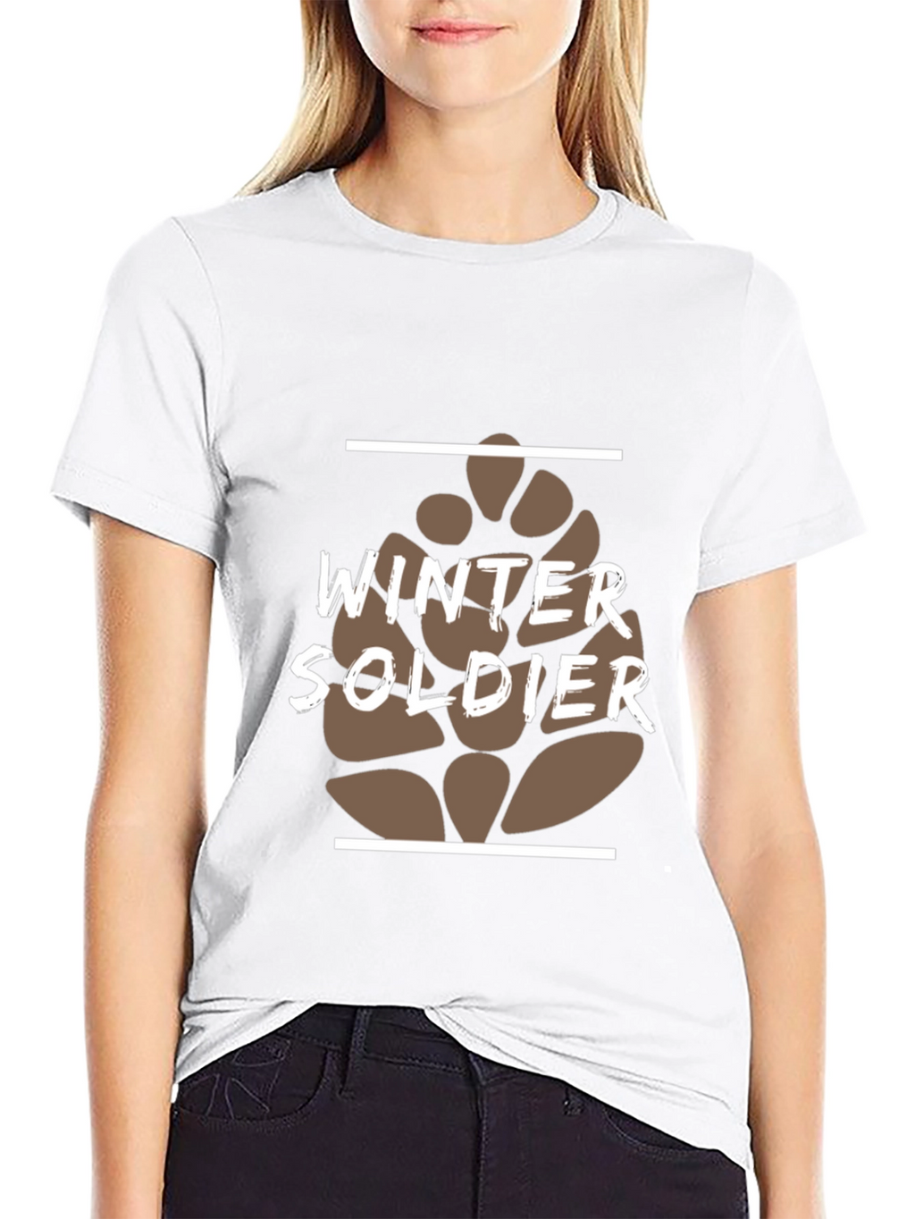 Winter Soldier Graphic Tee - Black Cotton Blend