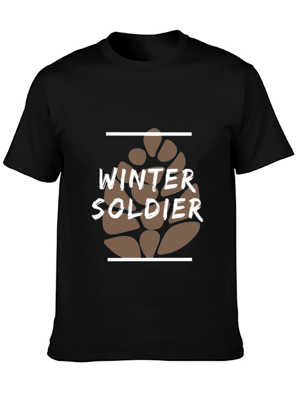 Winter Soldier Graphic Tee - Black Cotton Blend