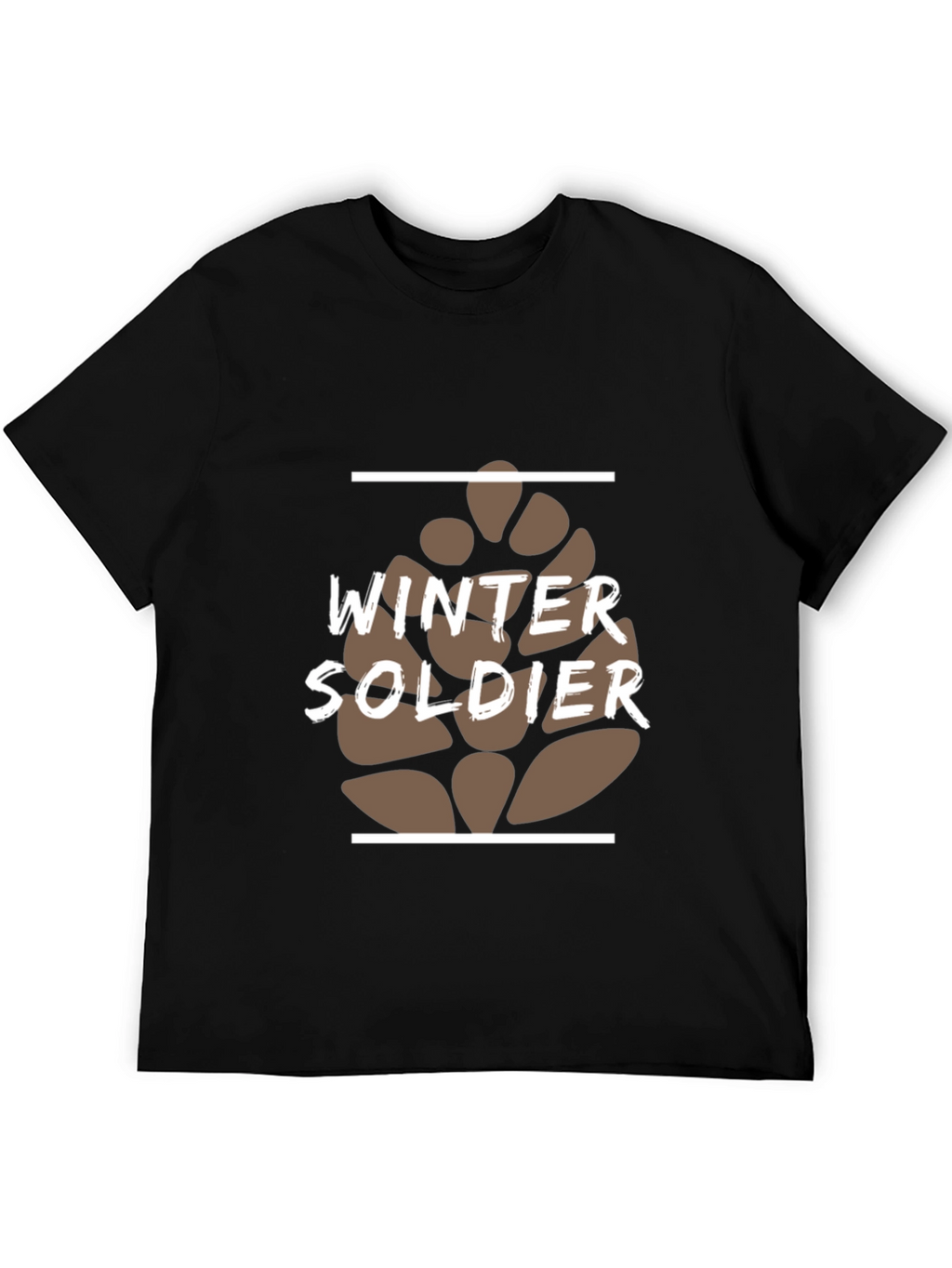 Winter Soldier Graphic Tee - Black Cotton Blend