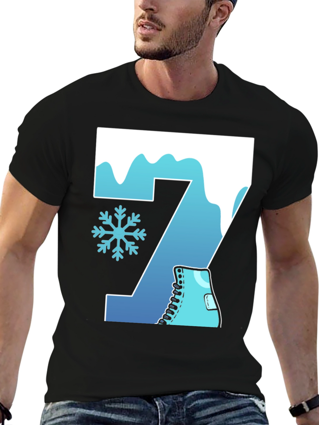 Winter Number 7 Ice Skating T-Shirt