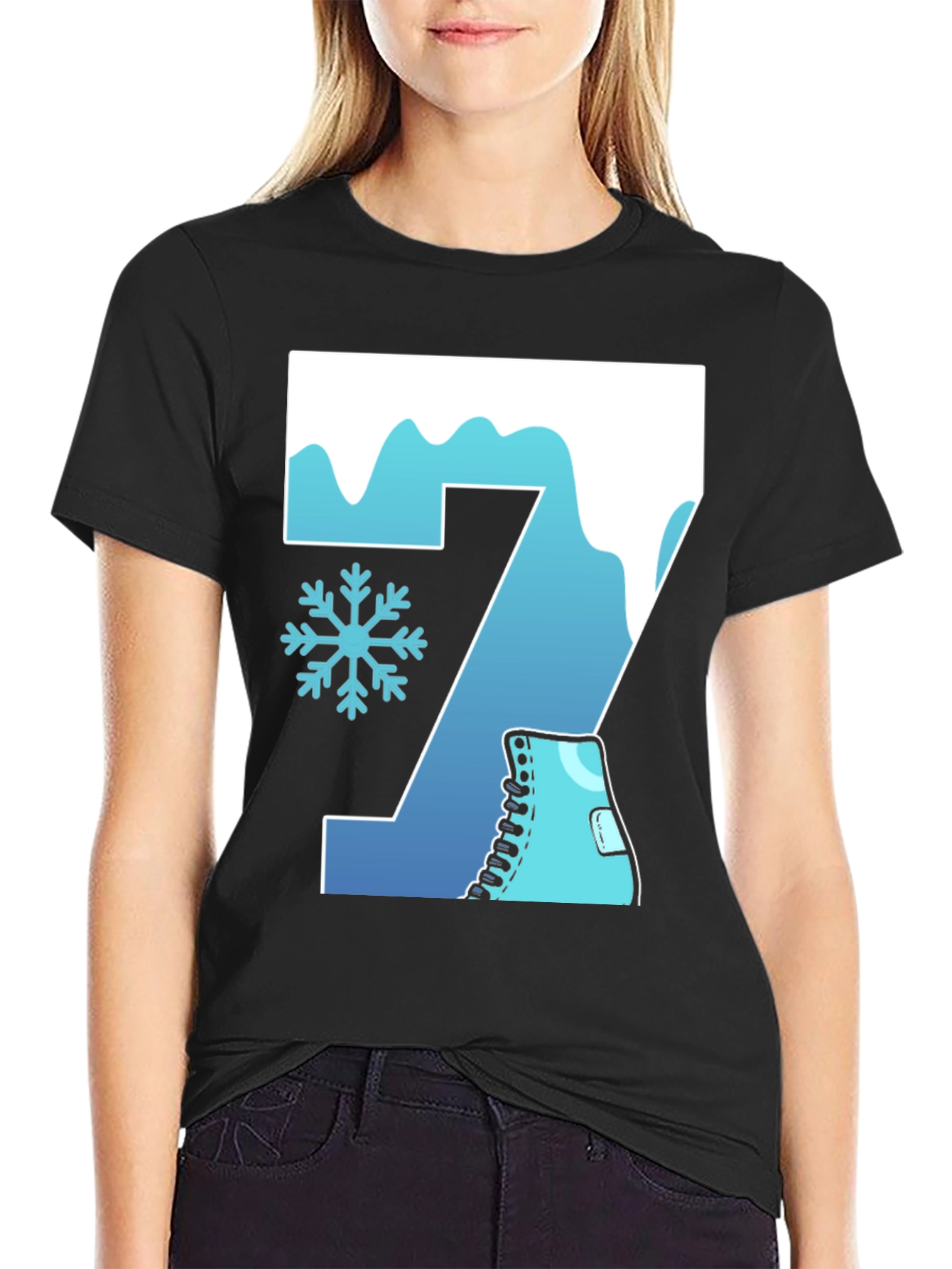 Winter Number 7 Ice Skating T-Shirt