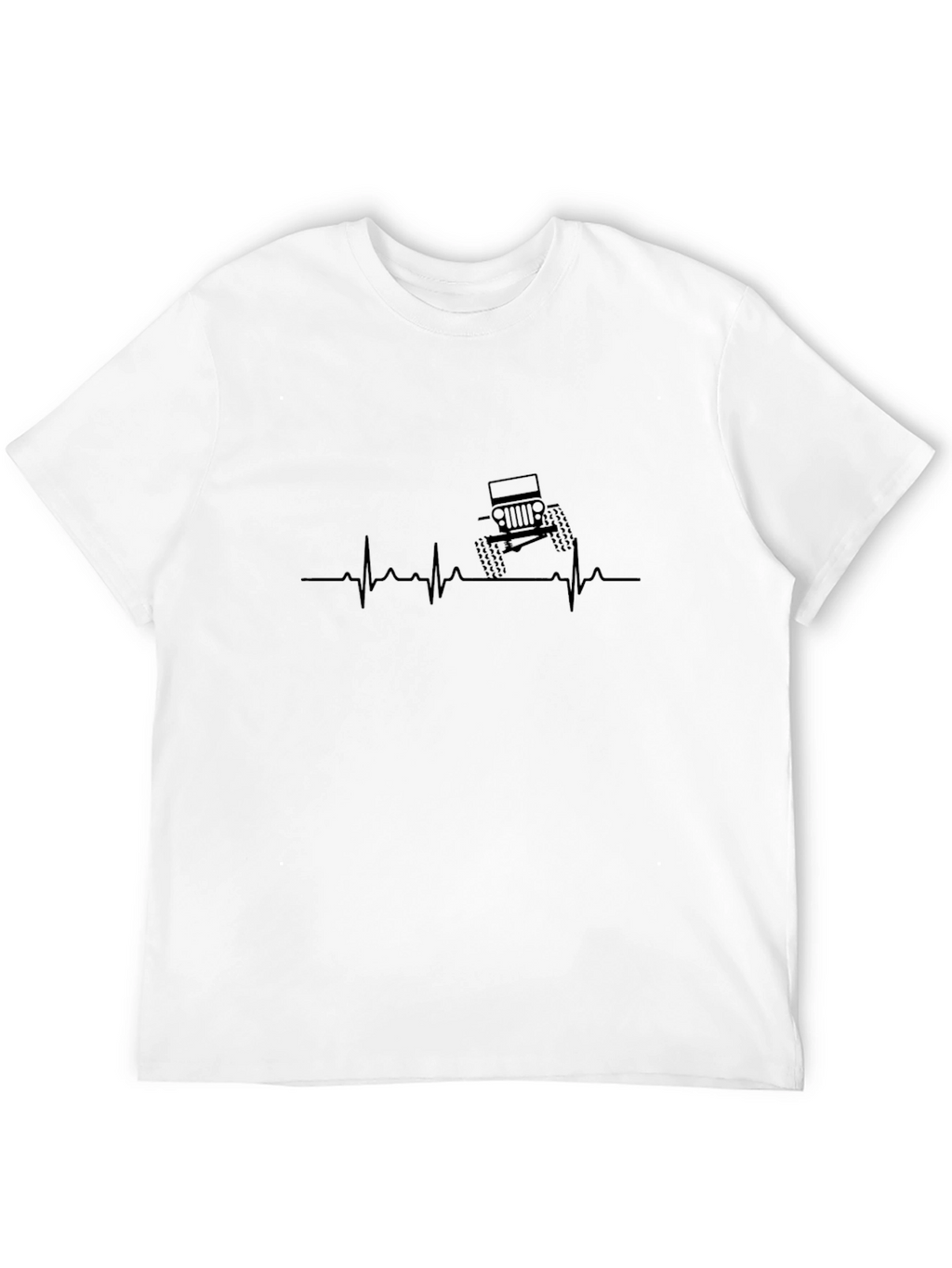 Jeep Heartbeat Black Graphic Tee