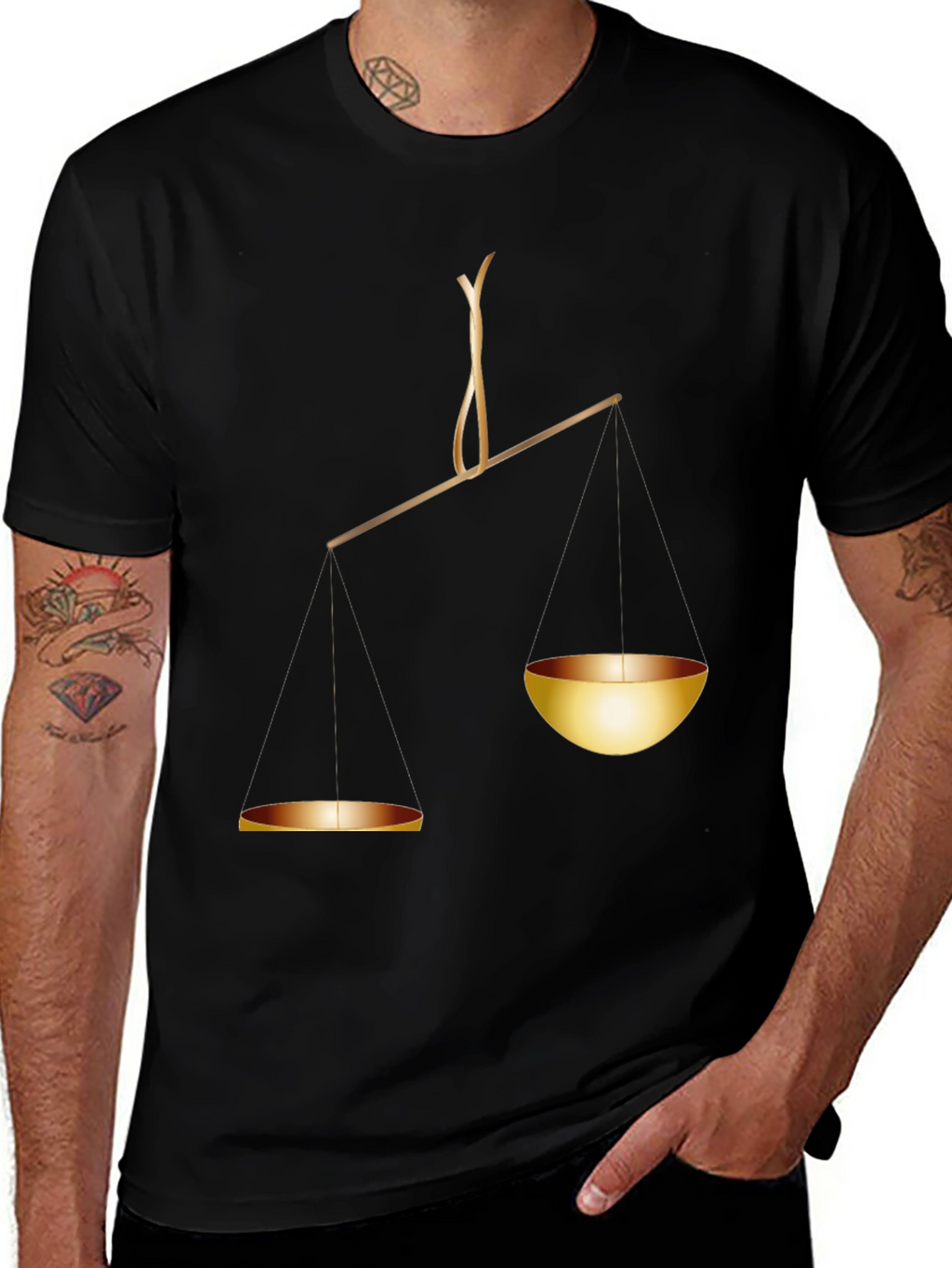 Scales of Justice Graphic Tee - Balance & Fairness