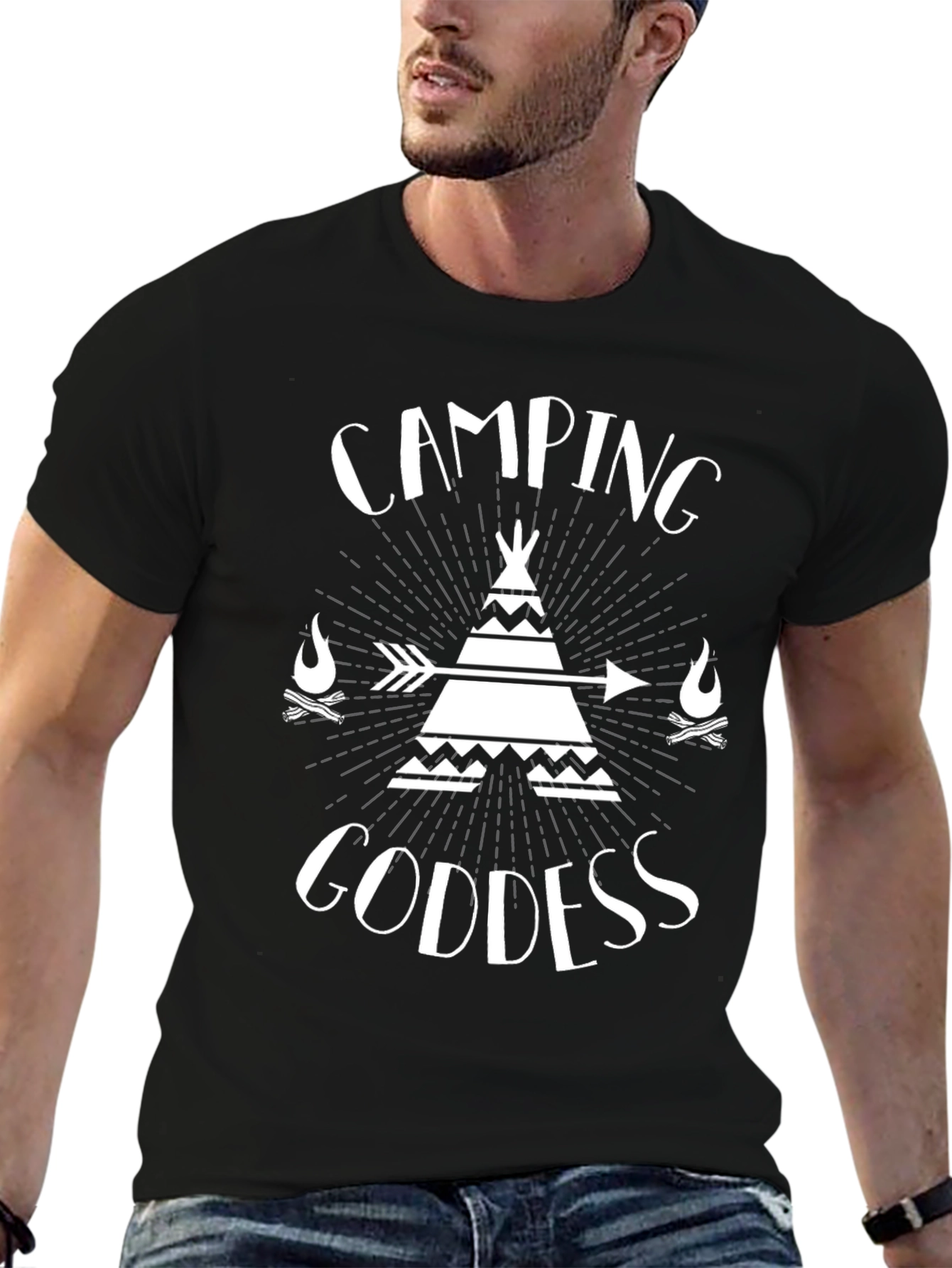 Camping Goddess Graphic T-Shirt