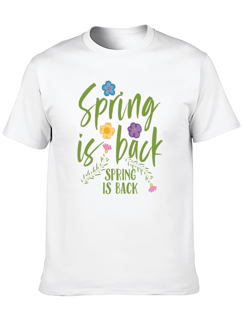 Spring is Back Graphic Tee - Black