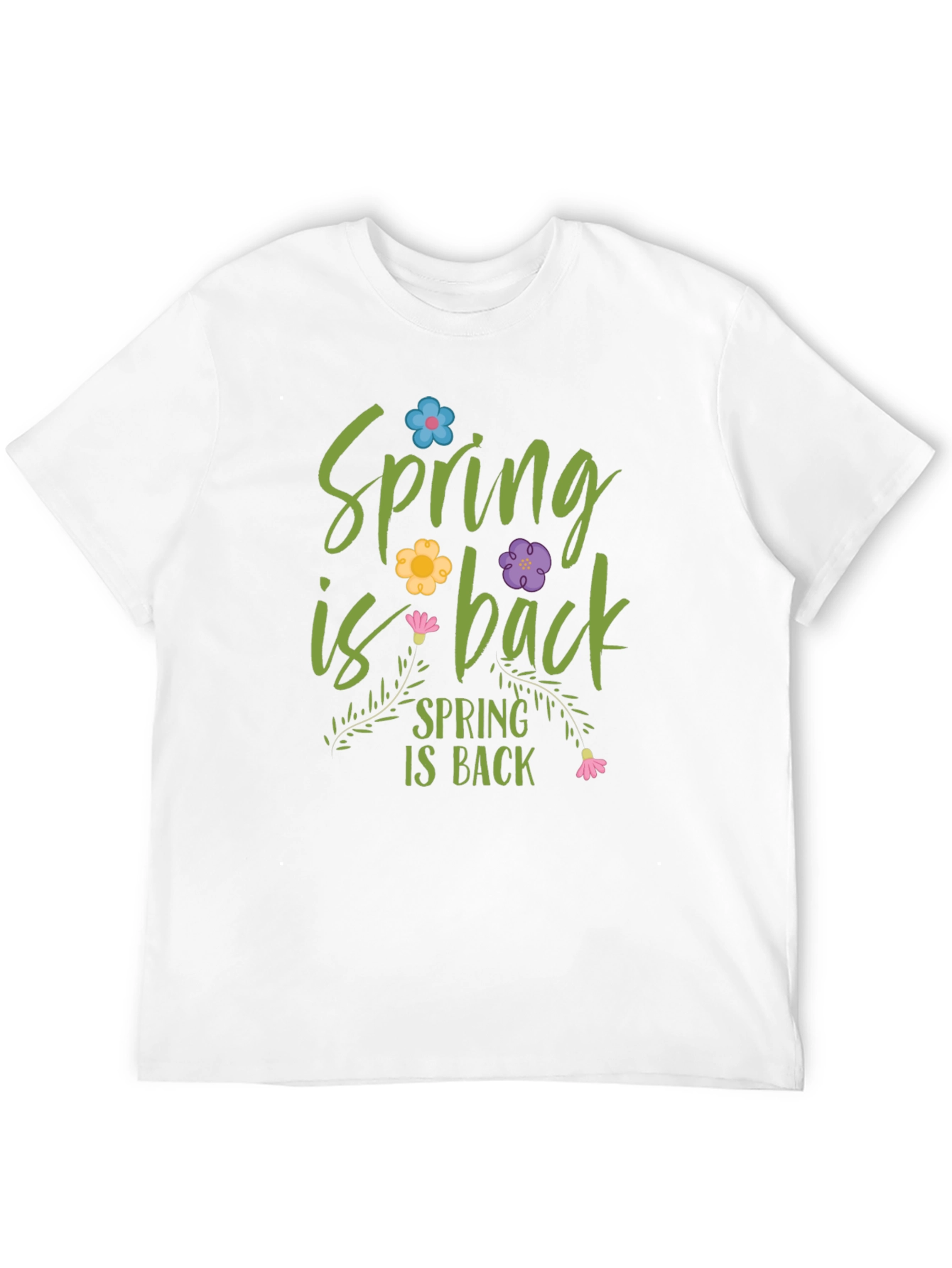 Spring is Back Graphic Tee - Black