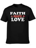 Faith Hope Love Graphic Tee - Casual & Stylish
