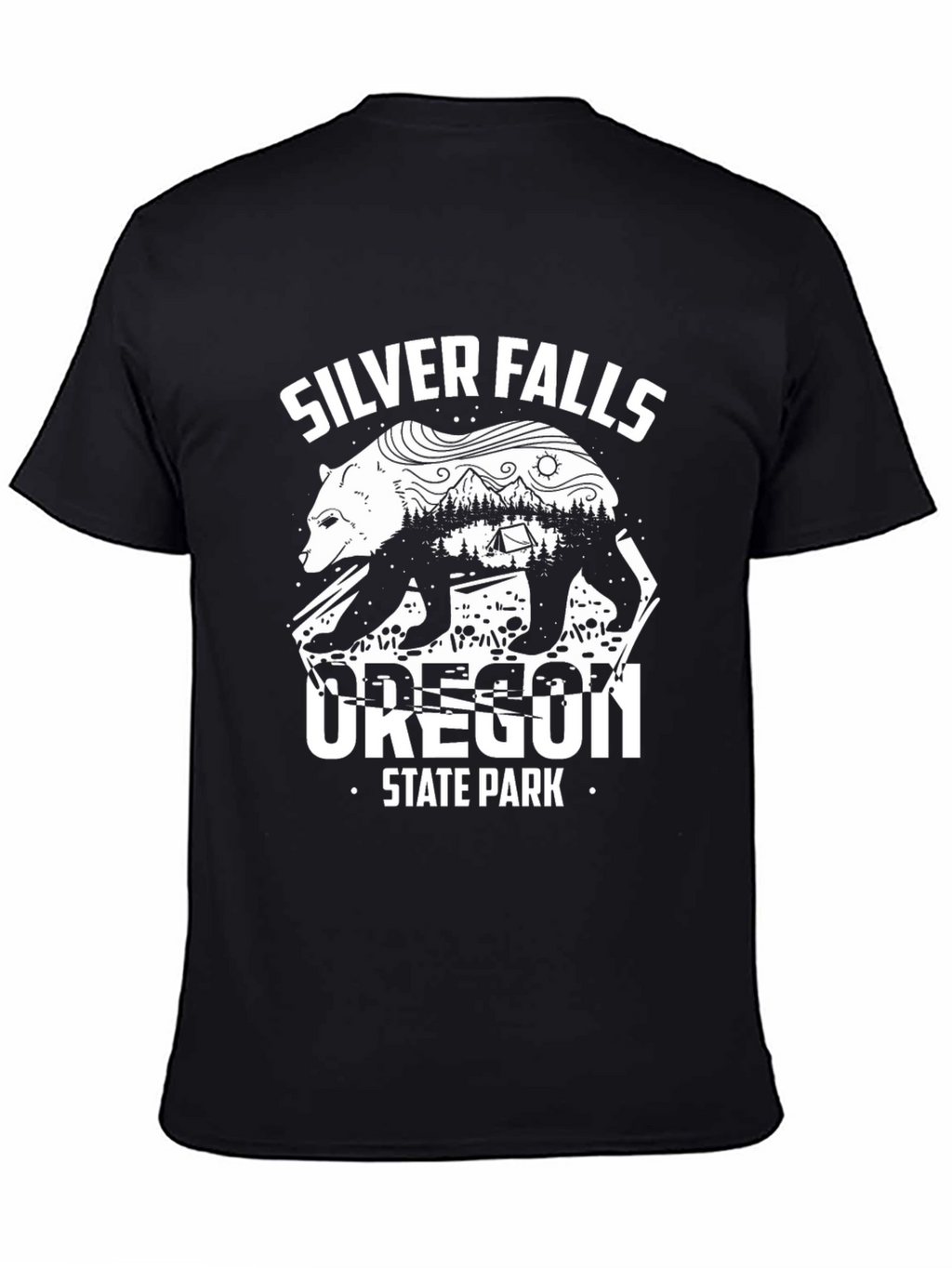 Silver Falls Oregon State Park Bear Graphic Tee