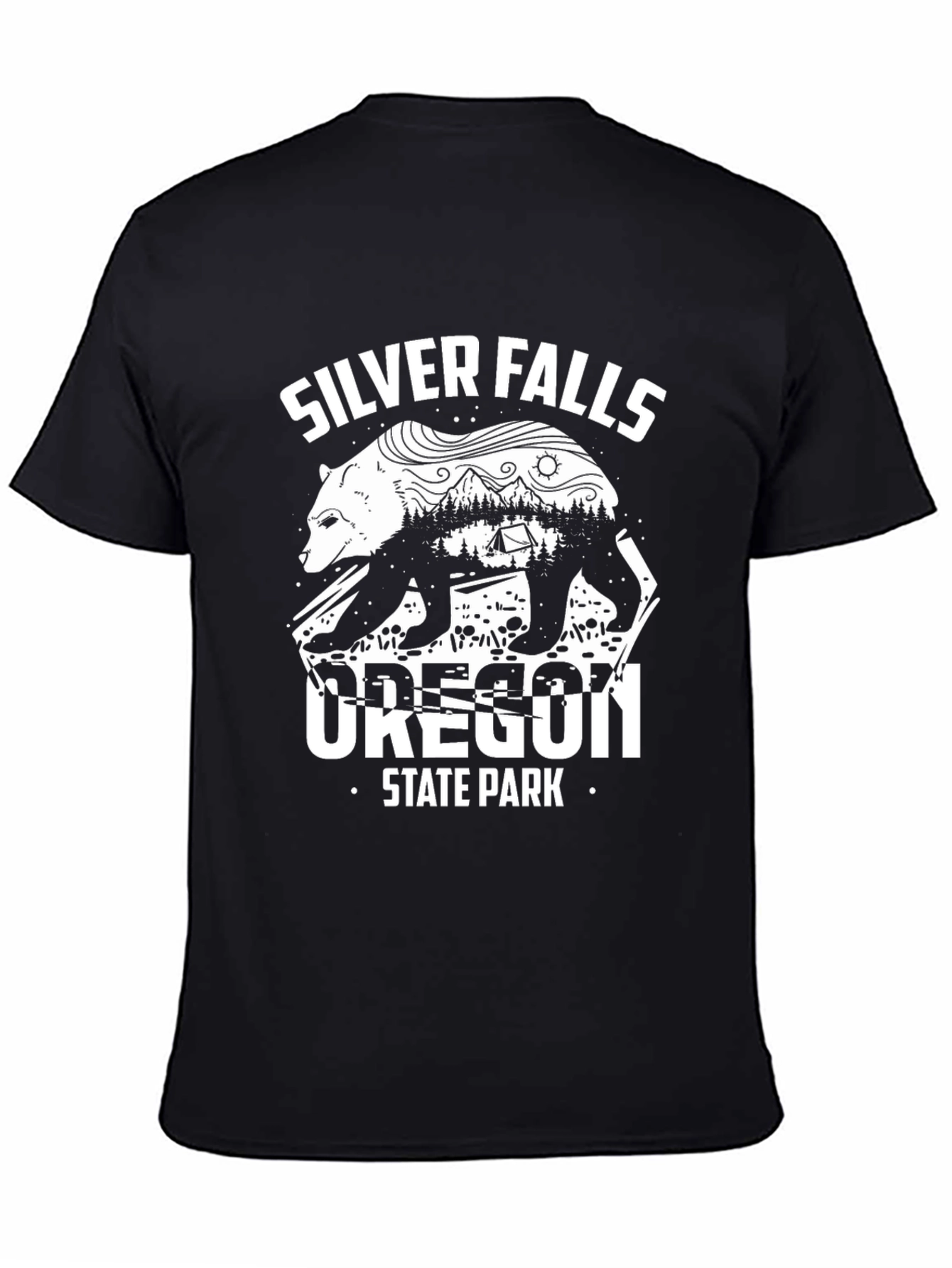 Silver Falls Oregon State Park Bear Graphic Tee