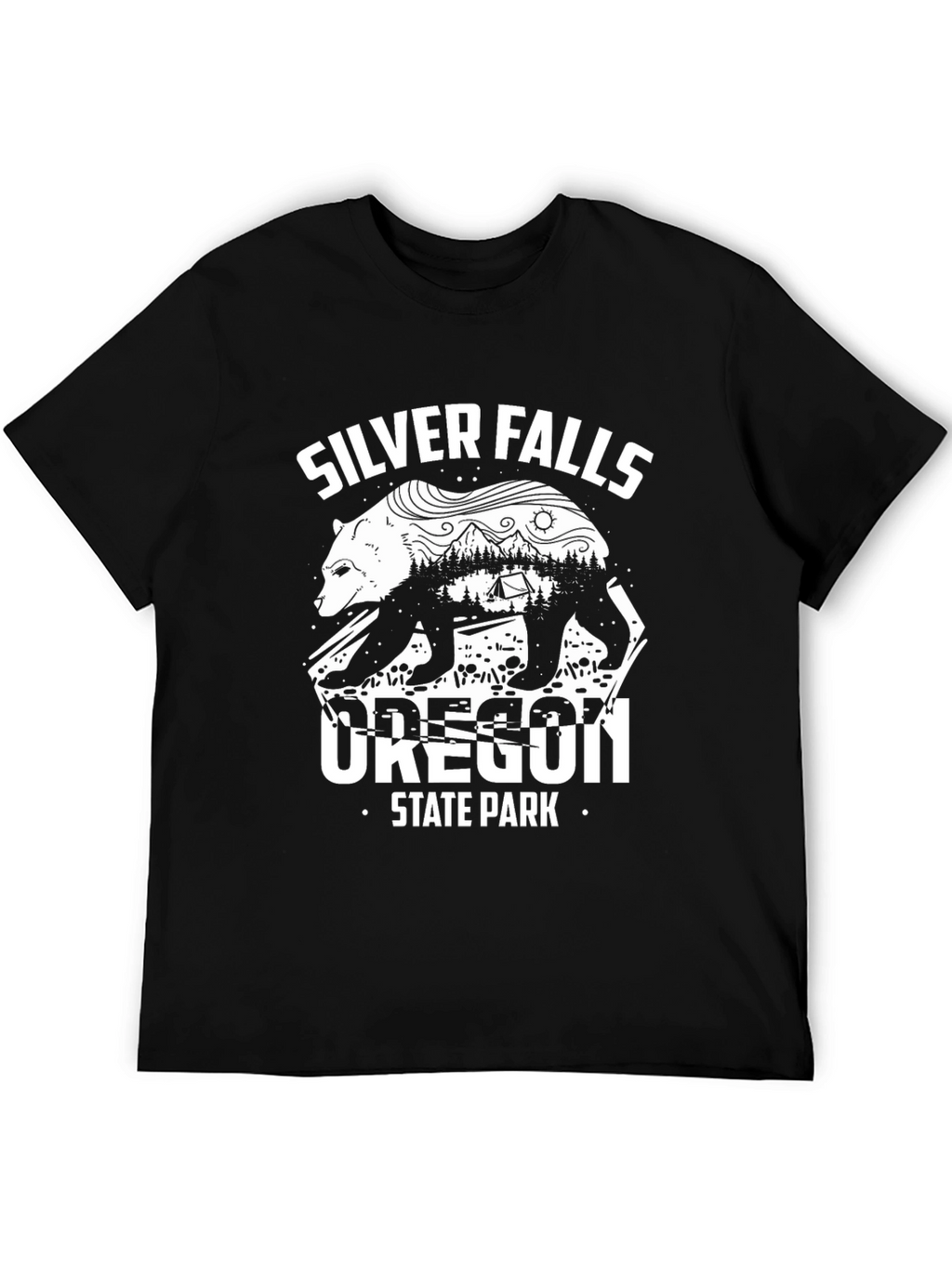 Silver Falls Oregon State Park Bear Graphic Tee
