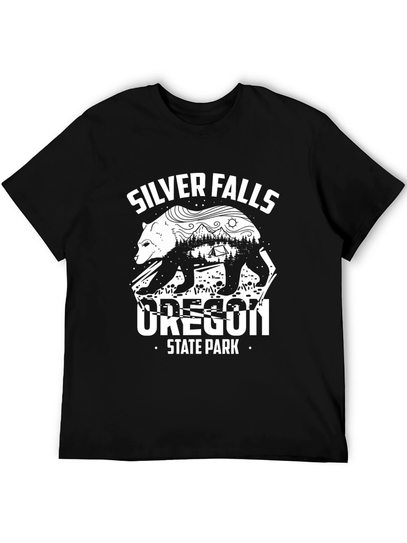 Silver Falls Oregon State Park Bear Graphic Tee