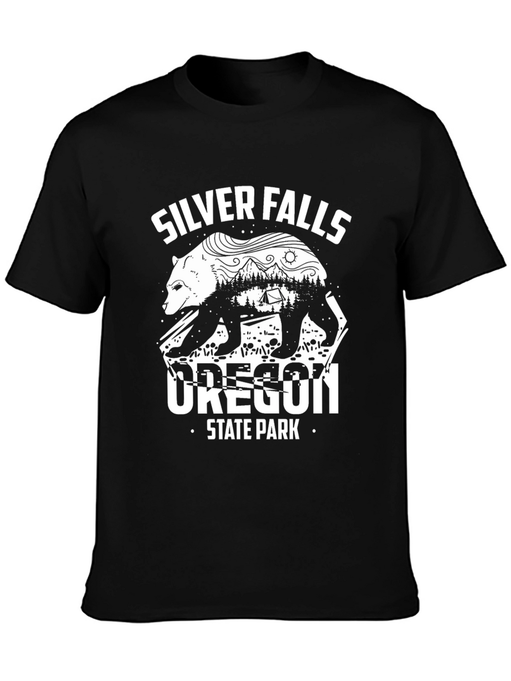 Silver Falls Oregon State Park Bear Graphic Tee