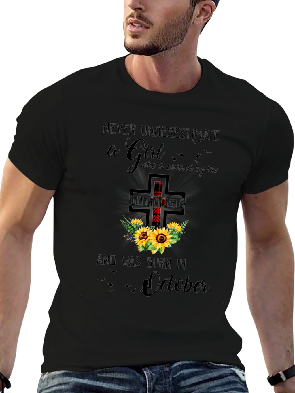 Never Underestimate a Girl Born in October T-Shirt