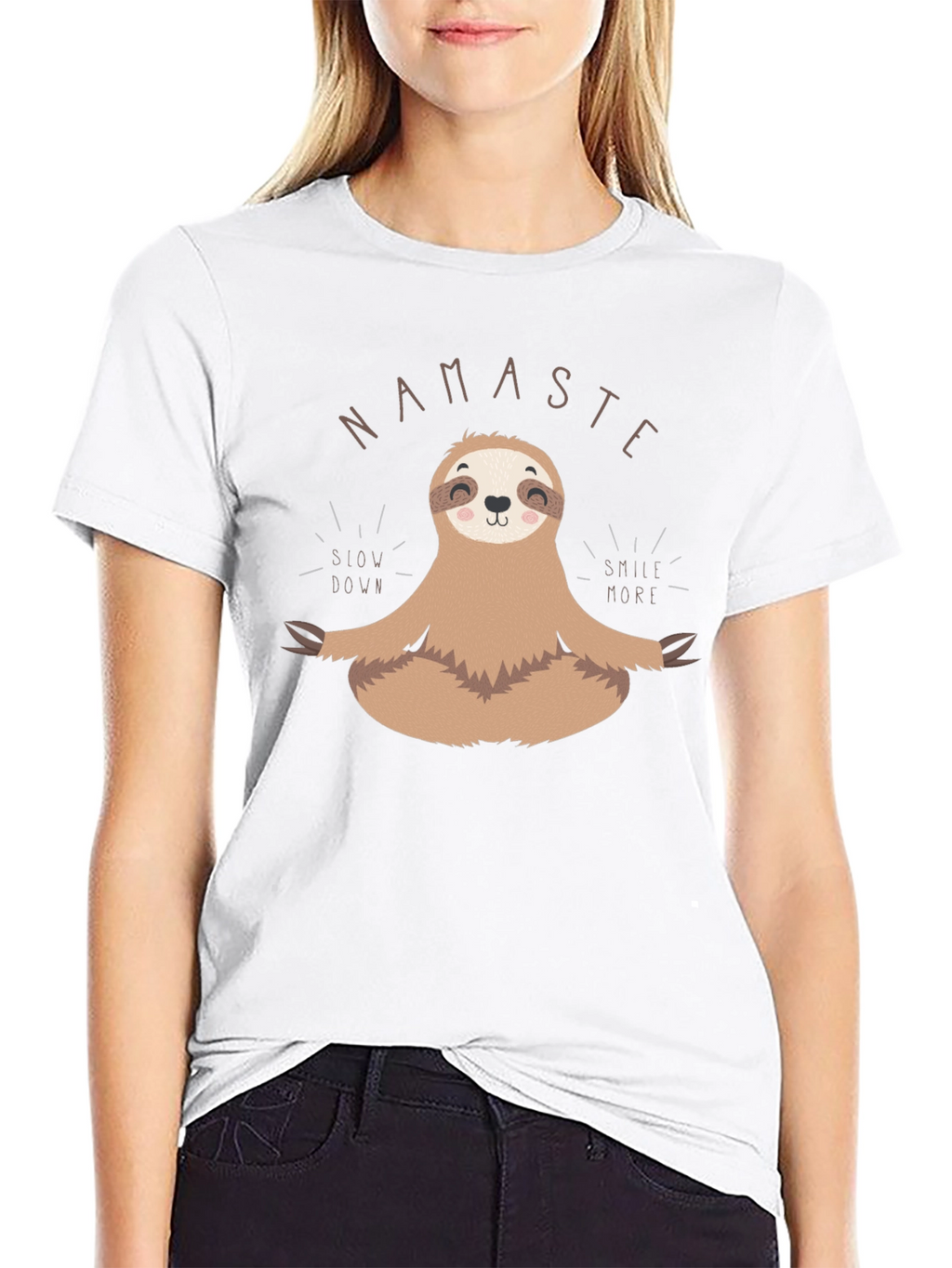 Namaste Sloth Meditation T-Shirt