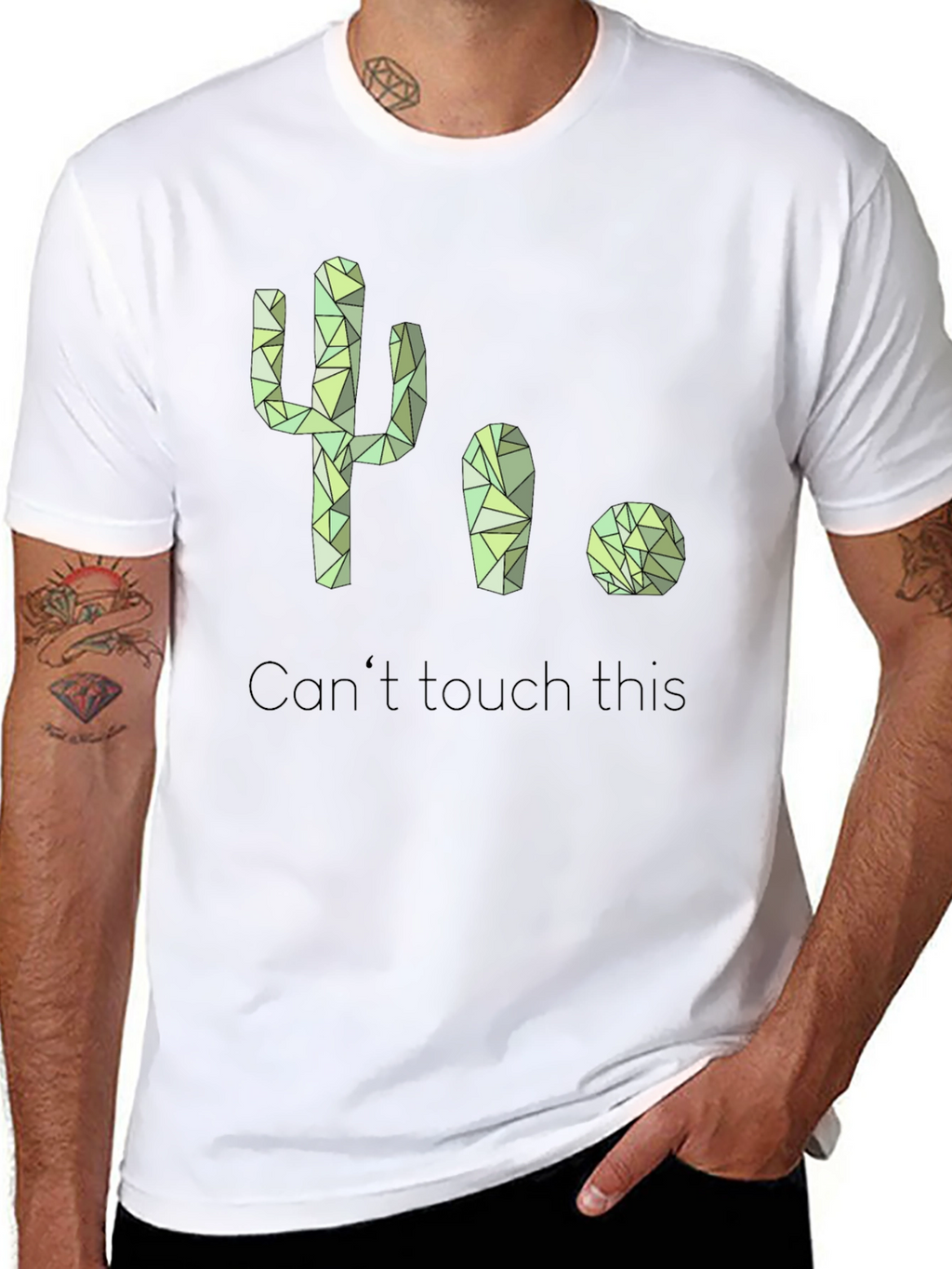 Cactus Geometric Design T-Shirt