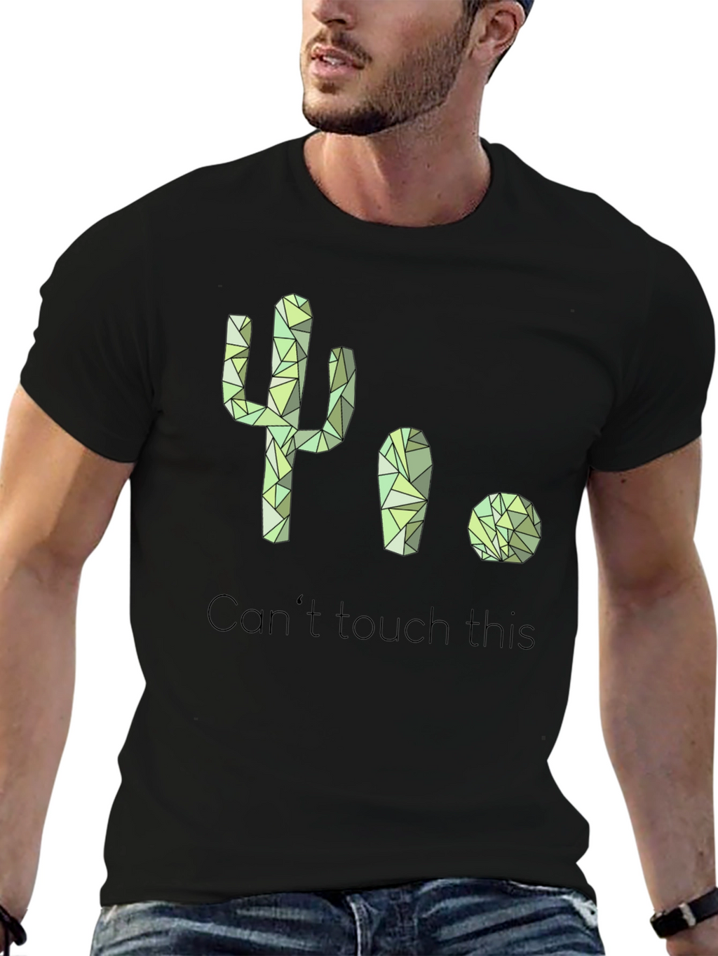 Cactus Geometric Design T-Shirt