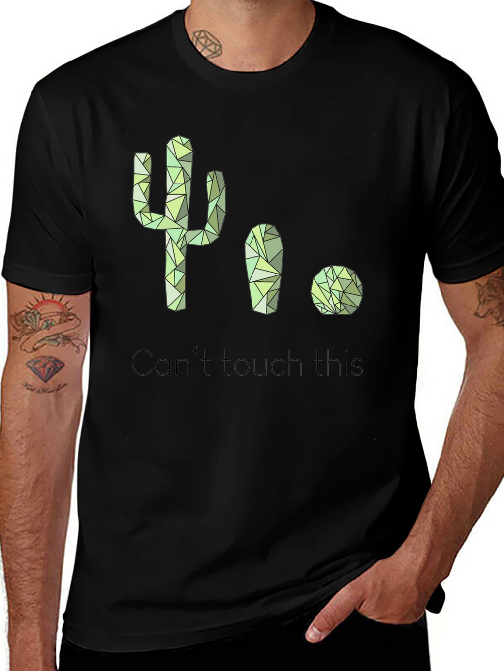 Cactus Geometric Design T-Shirt