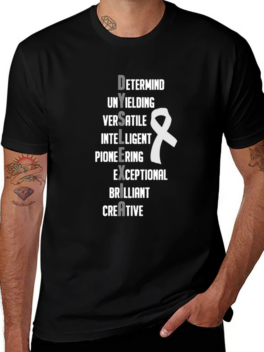 Dyslexia Awareness T-Shirt - Determined Unyielding