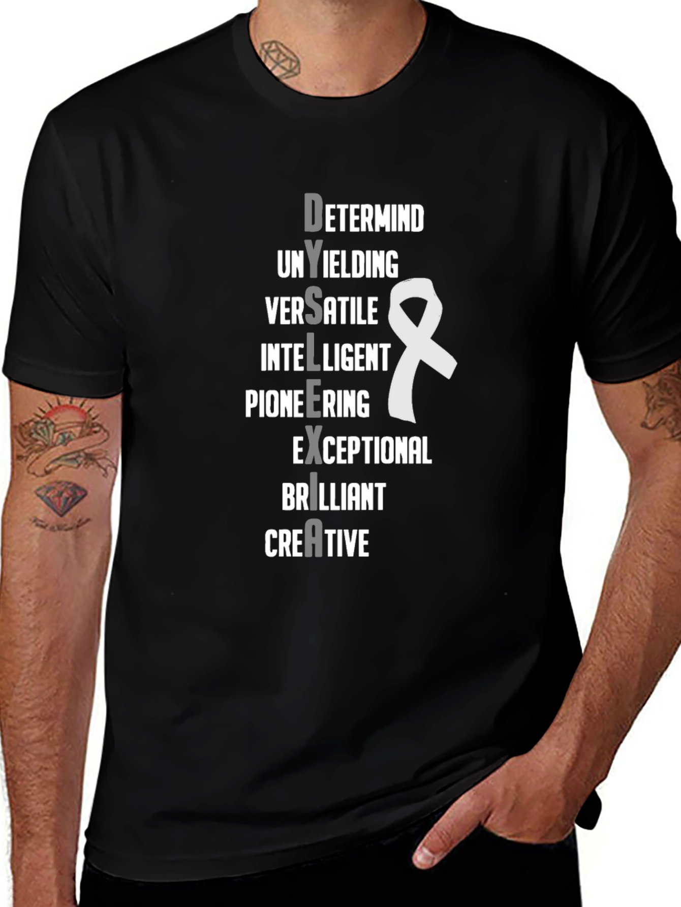 Dyslexia Awareness T-Shirt - Determined Unyielding