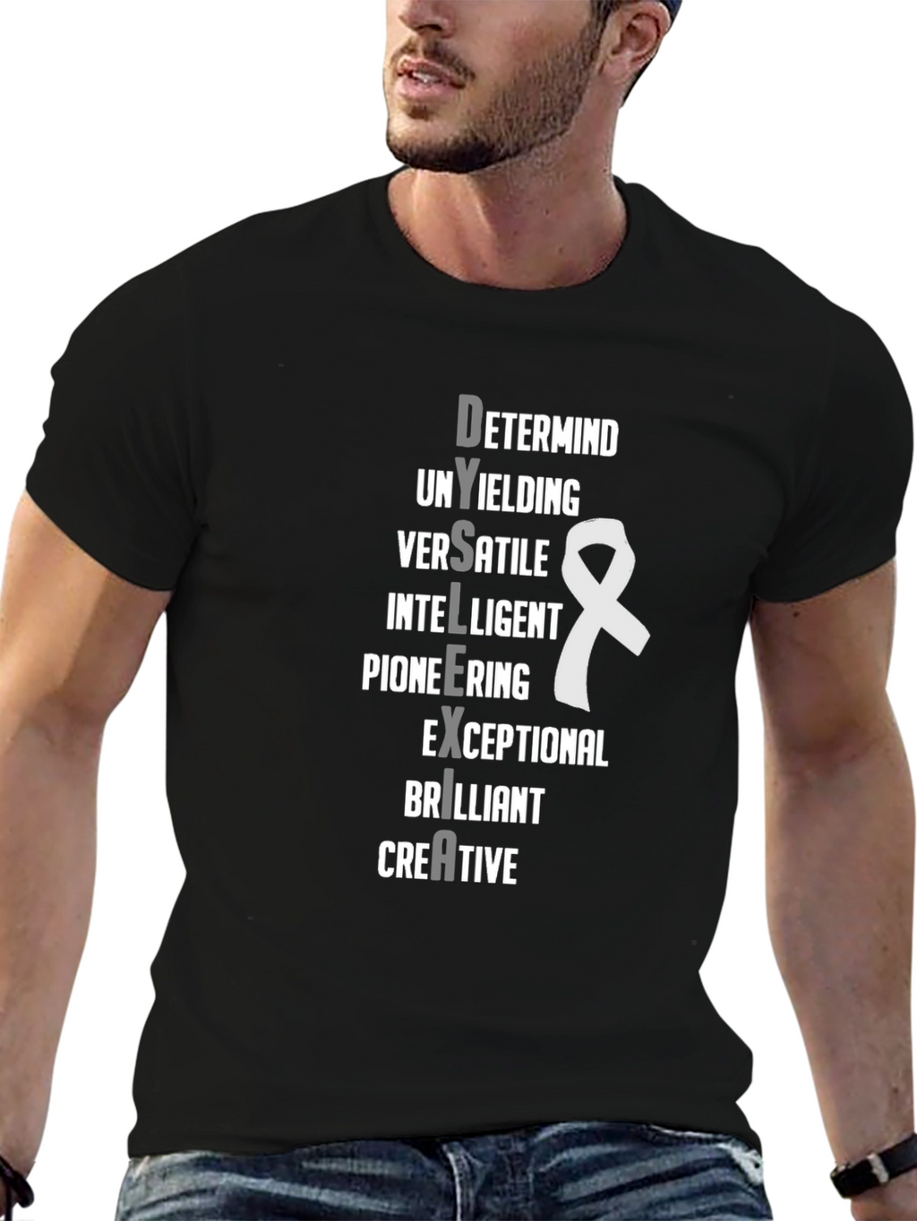 Dyslexia Awareness T-Shirt - Determined Unyielding