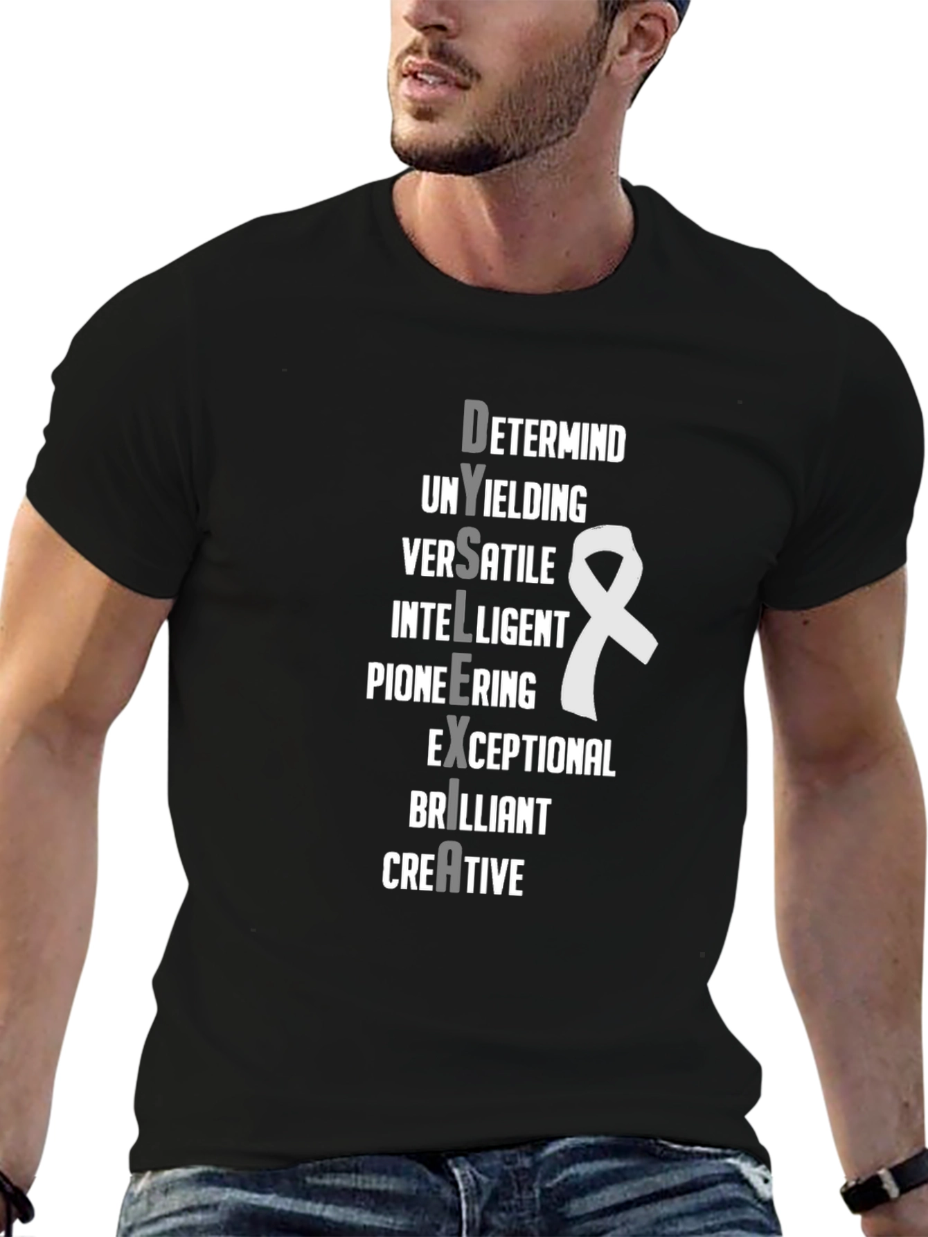Dyslexia Awareness T-Shirt - Determined Unyielding