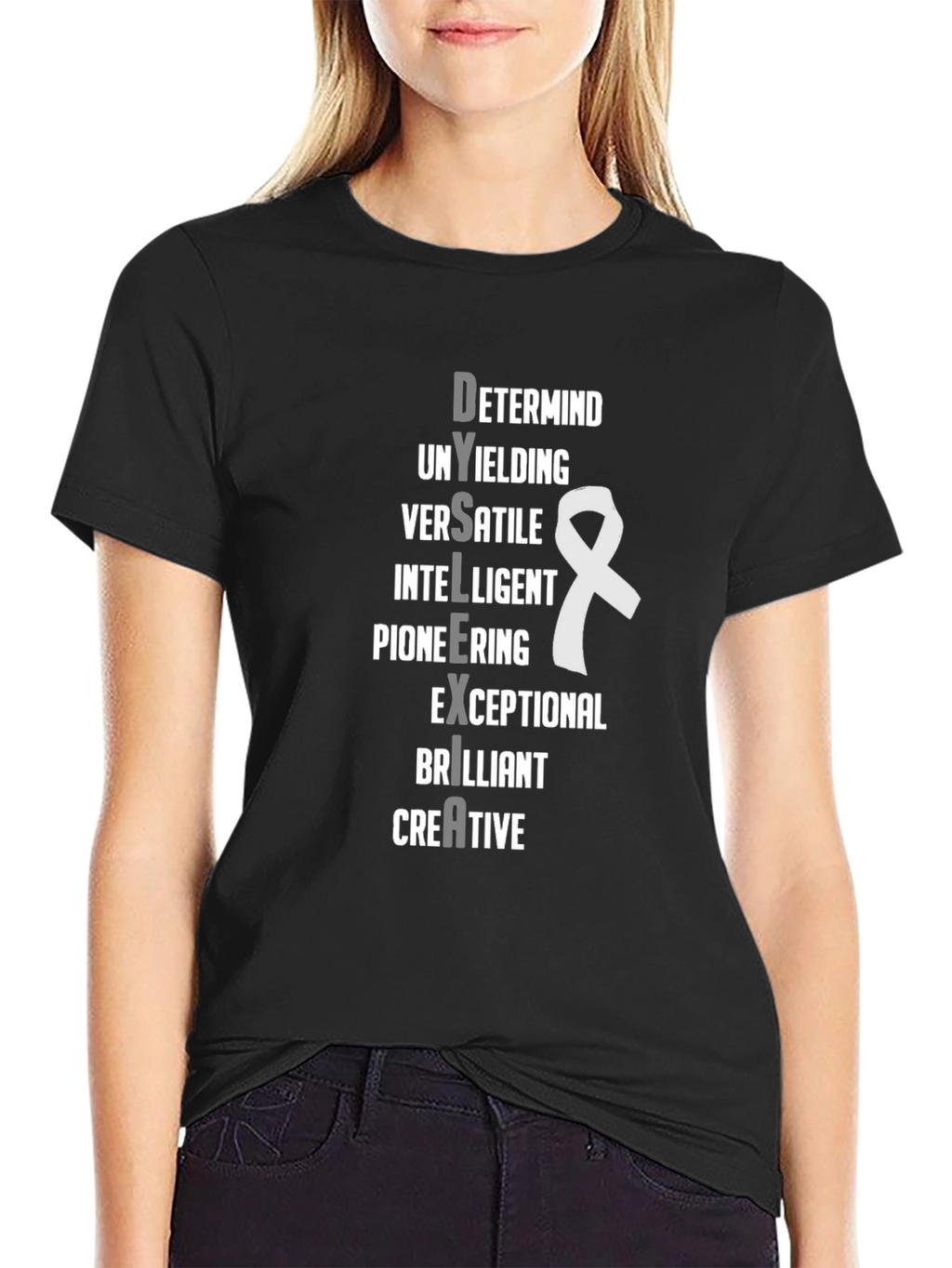 Dyslexia Awareness T-Shirt - Determined Unyielding