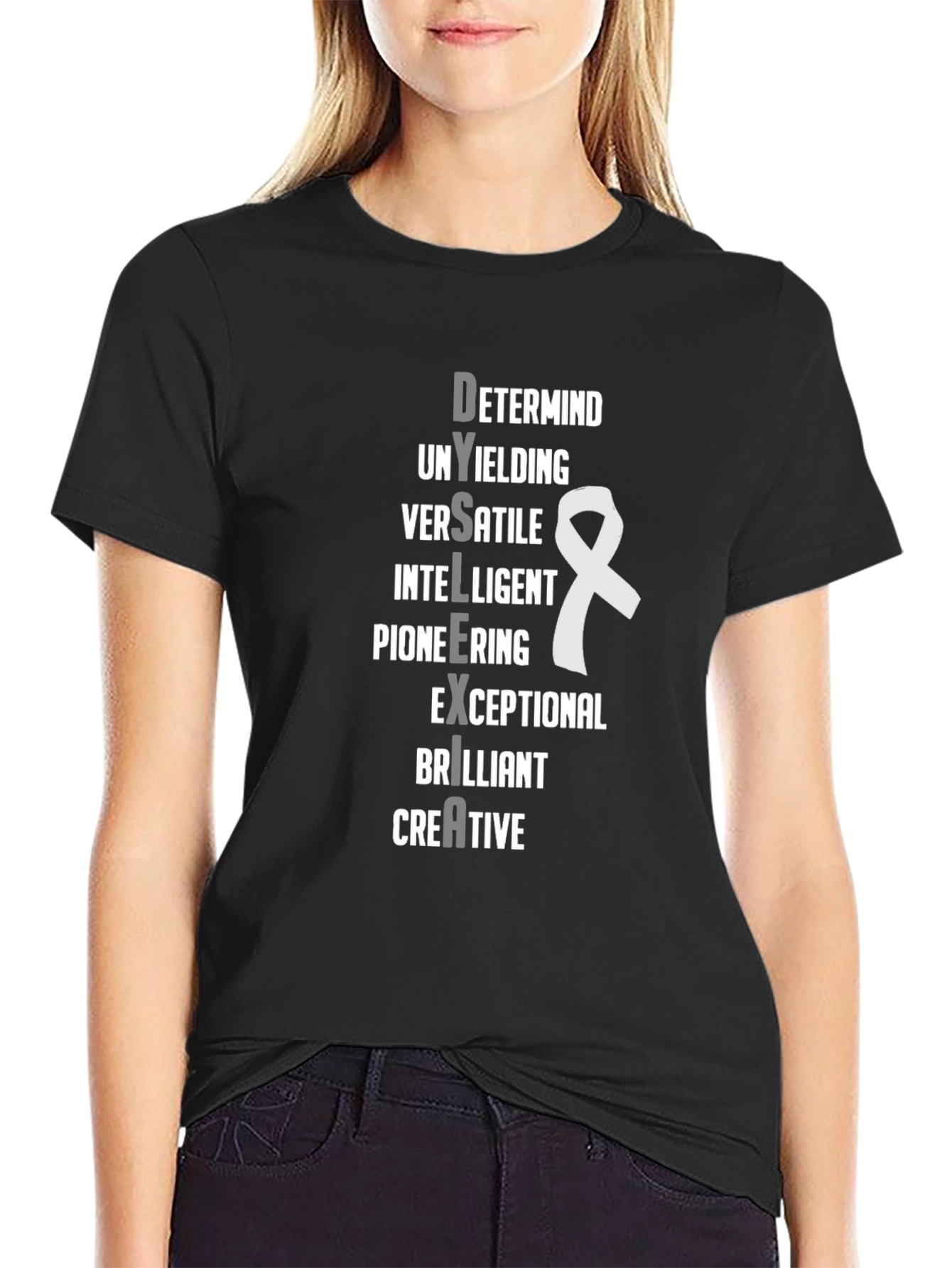 Dyslexia Awareness T-Shirt - Determined Unyielding