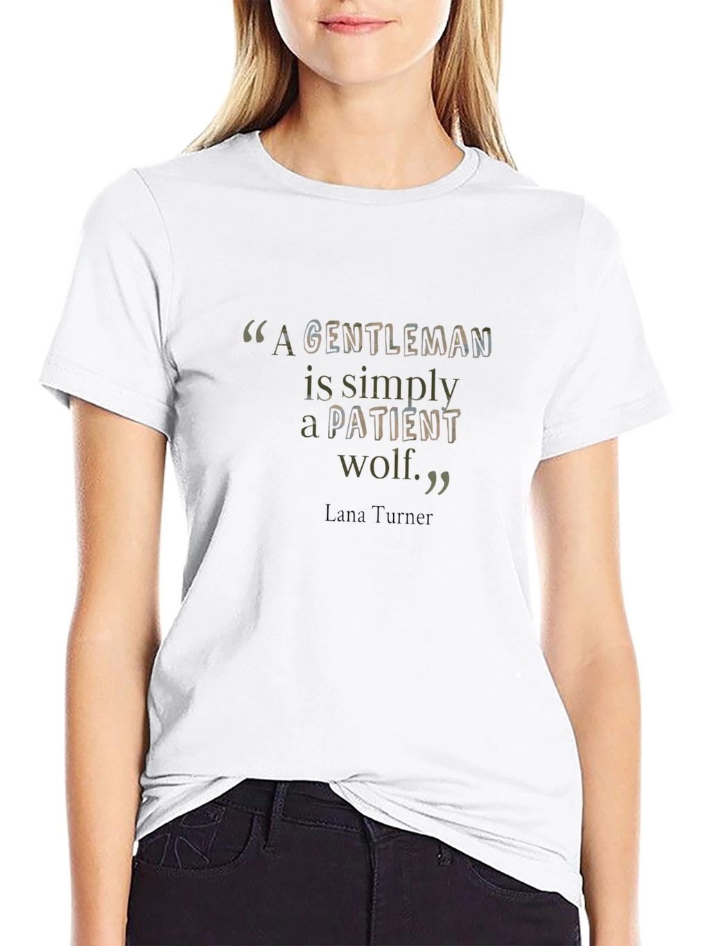 Gentleman Wolf Lana Turner Quote T-Shirt