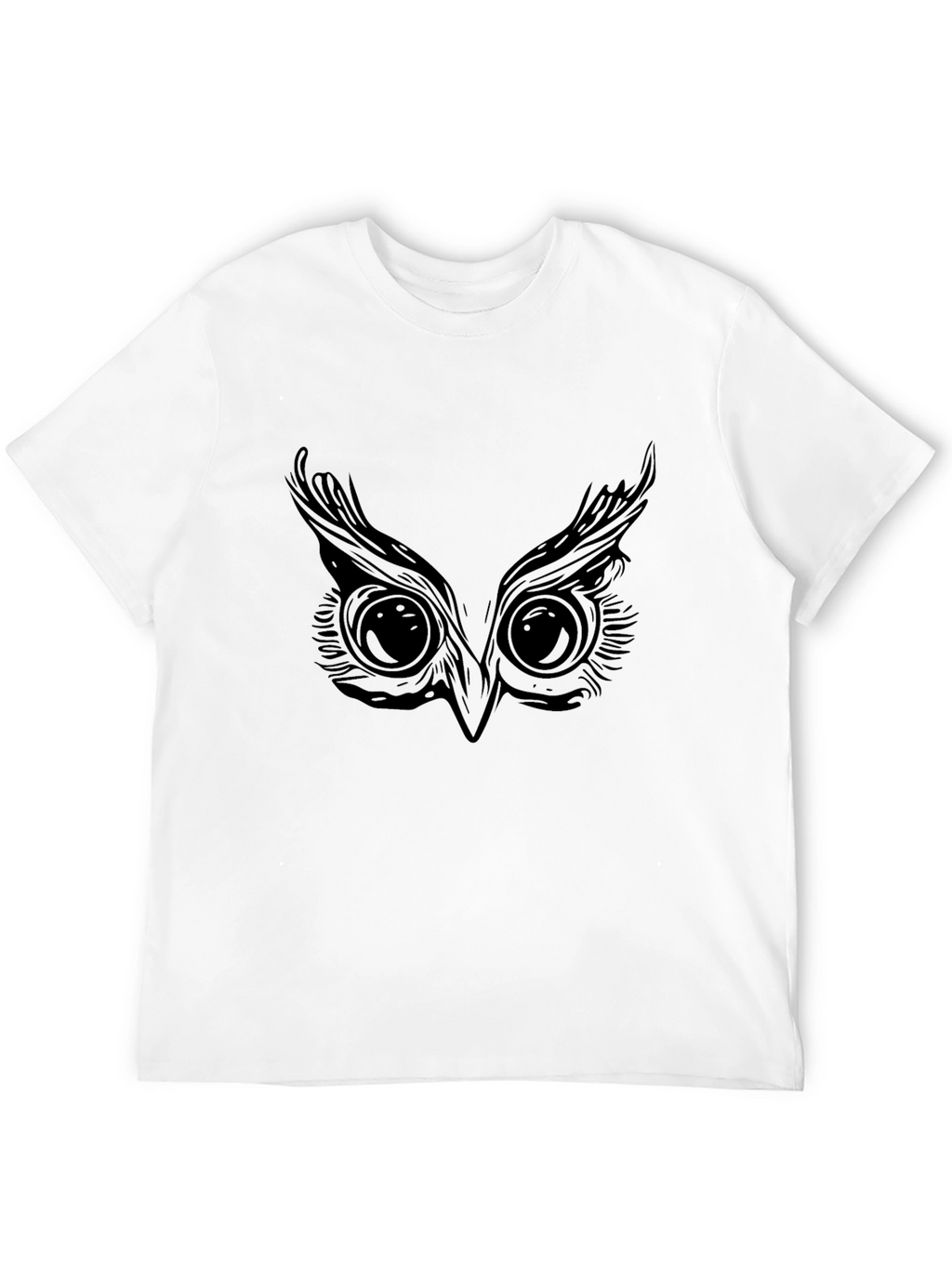 Owl Eyes Graphic Black T-Shirt