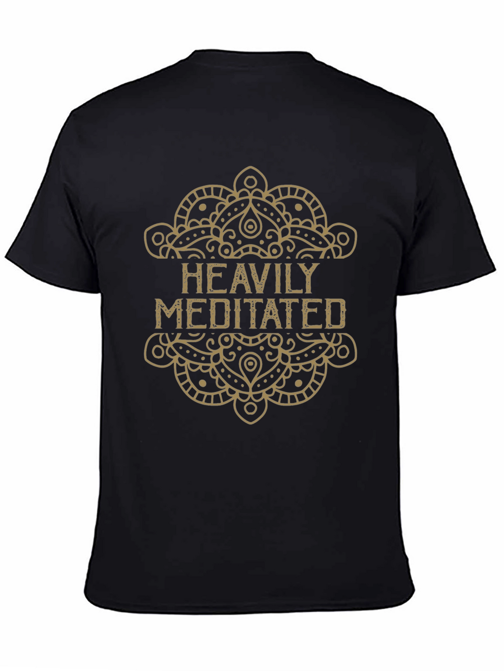Heavily Meditated Graphic Tee - Black Cotton T-Shirt