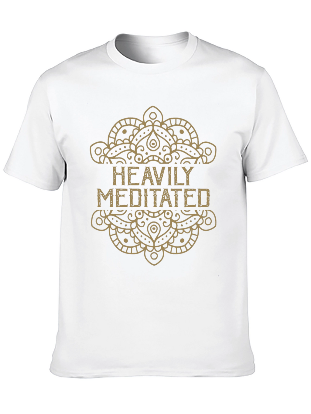 Heavily Meditated Graphic Tee - Black Cotton T-Shirt