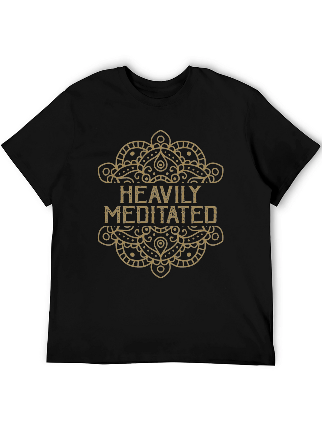 Heavily Meditated Graphic Tee - Black Cotton T-Shirt
