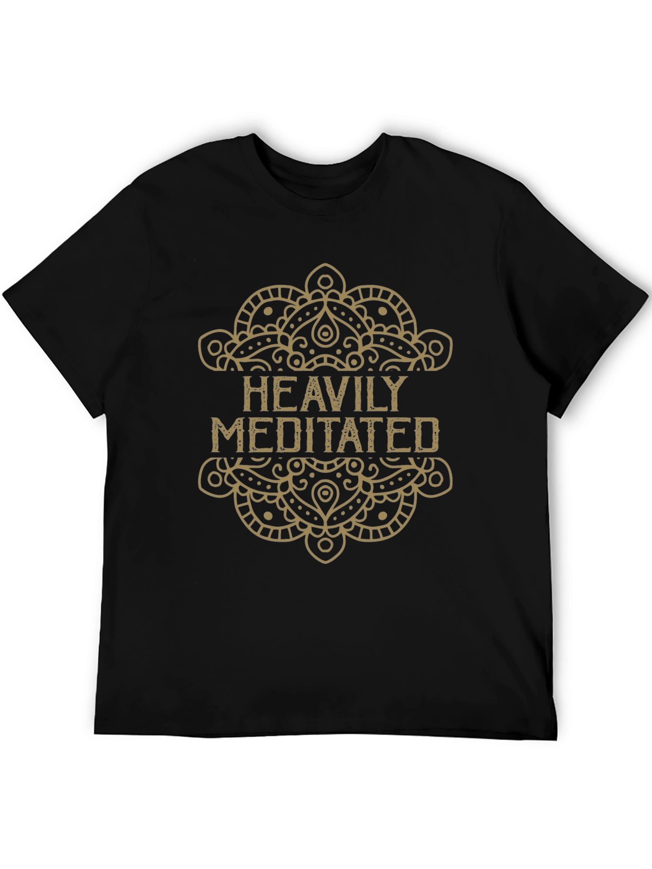Heavily Meditated Graphic Tee - Black Cotton T-Shirt
