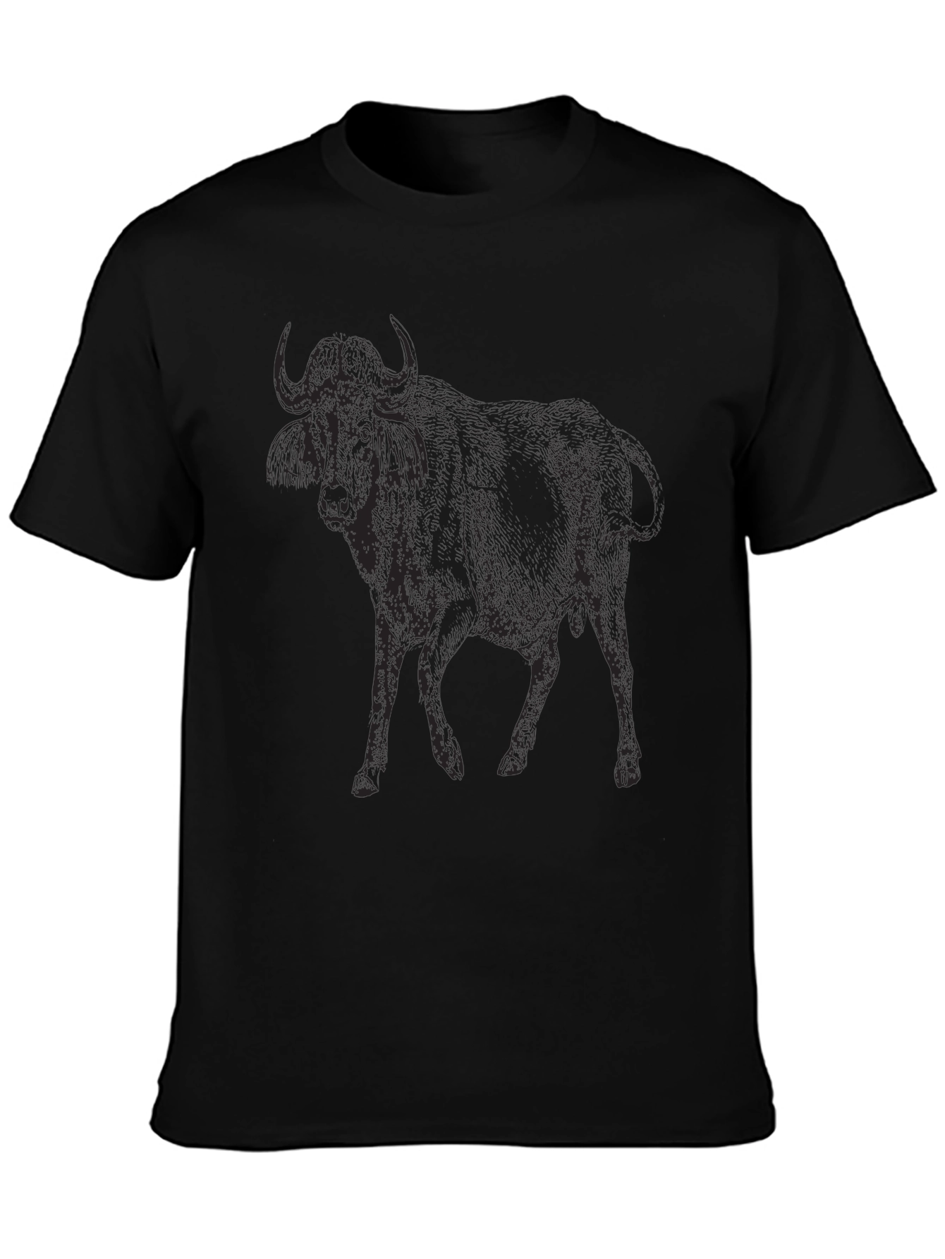 Black Wildebeest Graphic T-Shirt