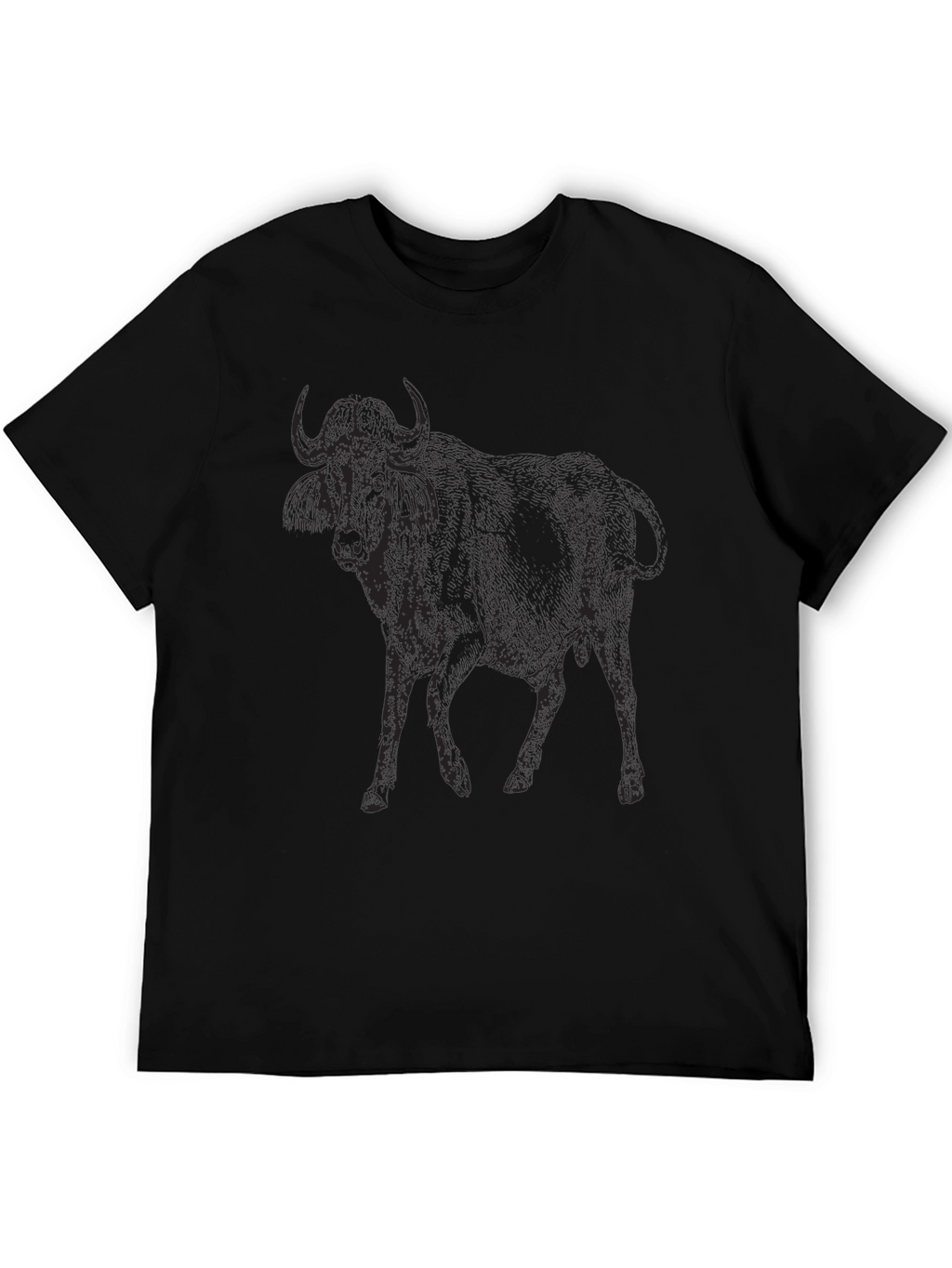 Black Wildebeest Graphic T-Shirt