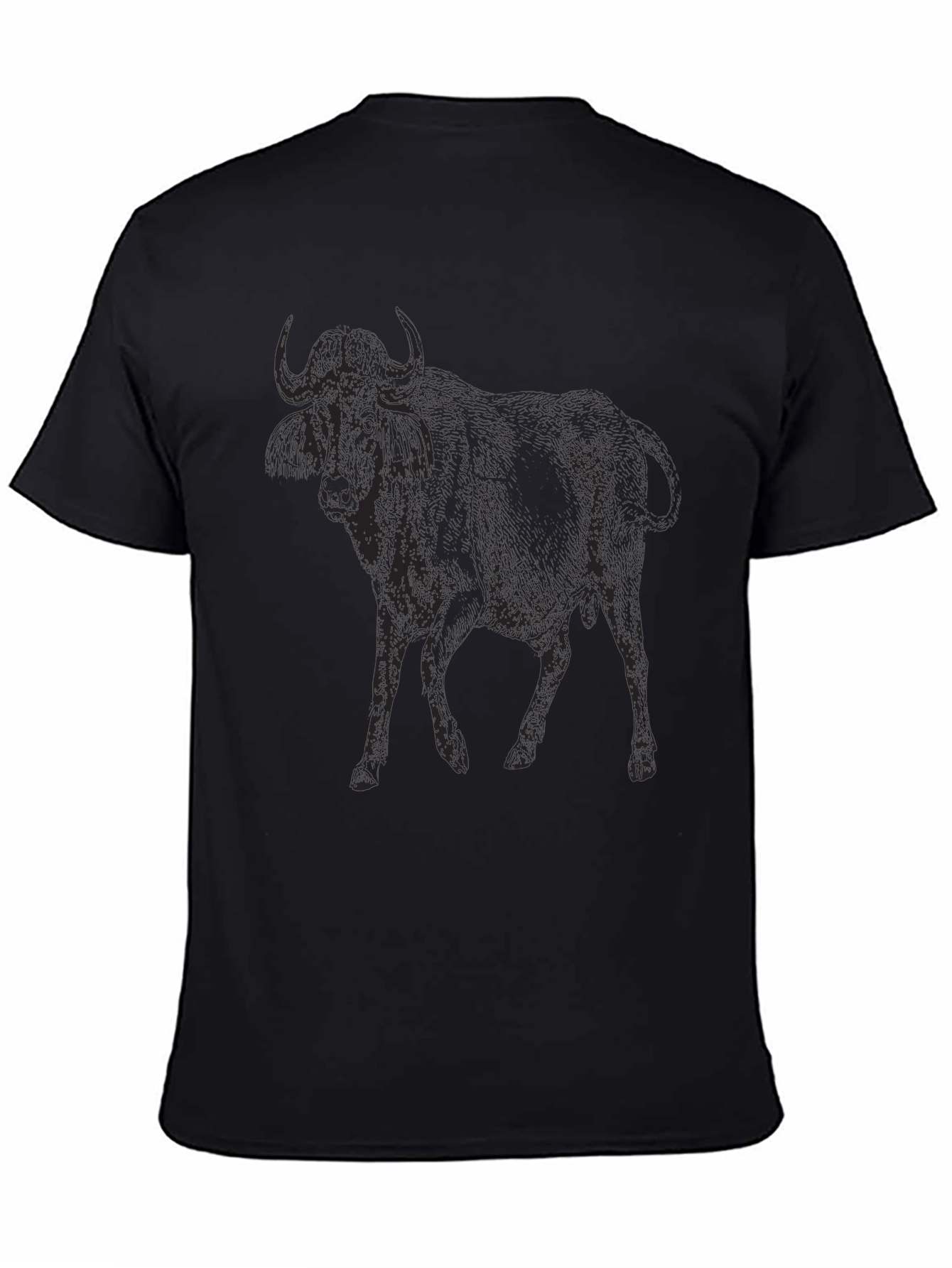 Black Wildebeest Graphic T-Shirt