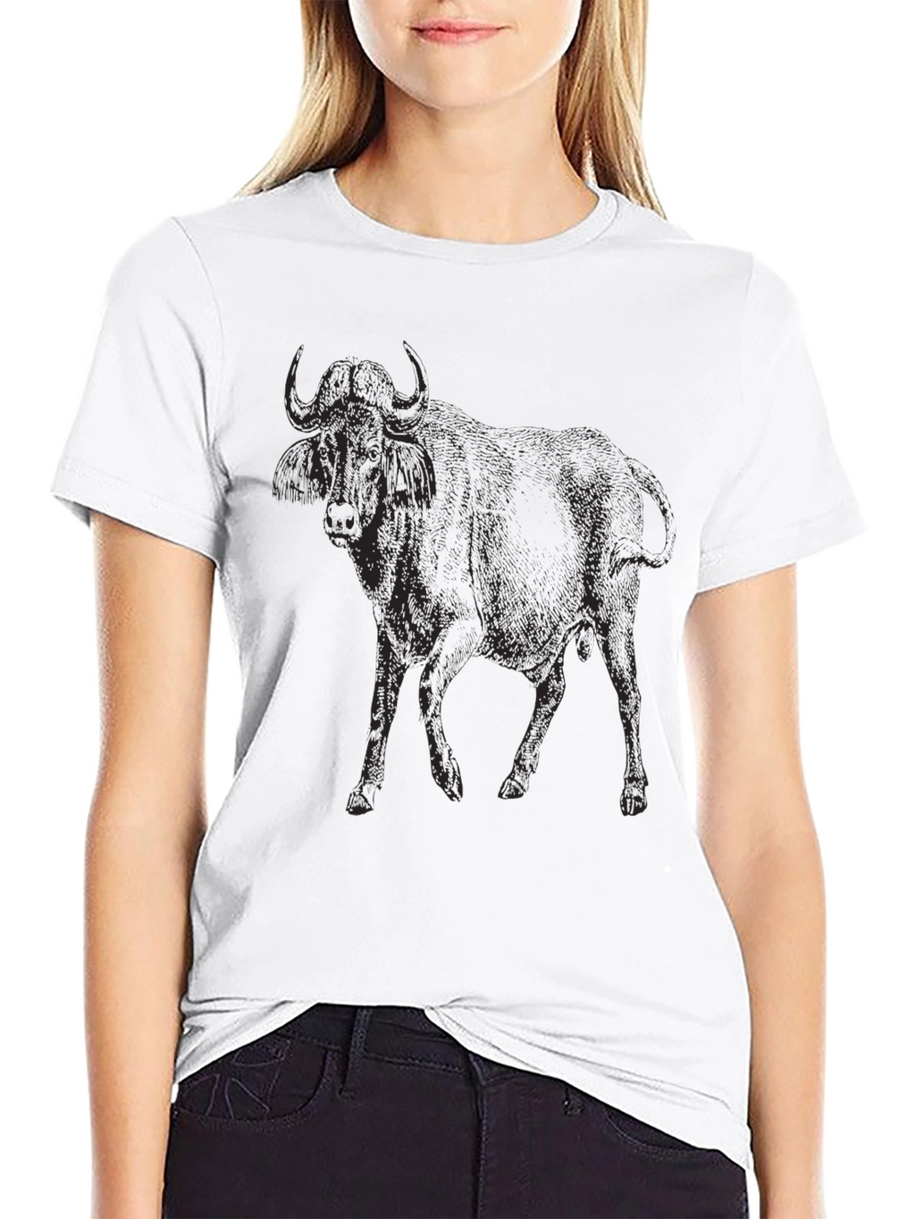 Black Wildebeest Graphic T-Shirt