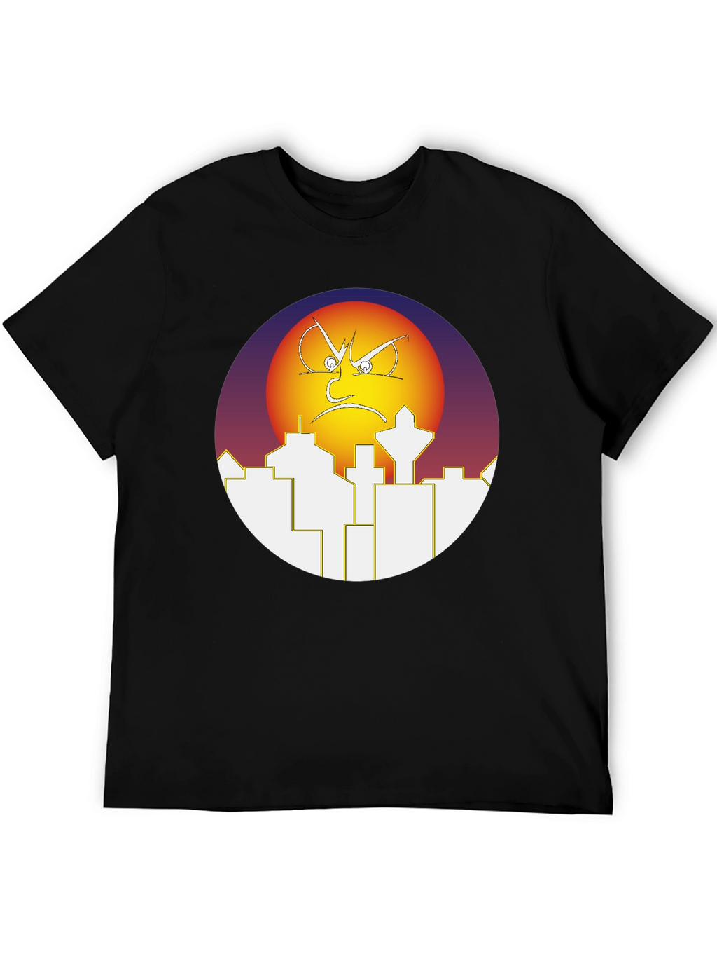 Angry Sun Over City T-Shirt