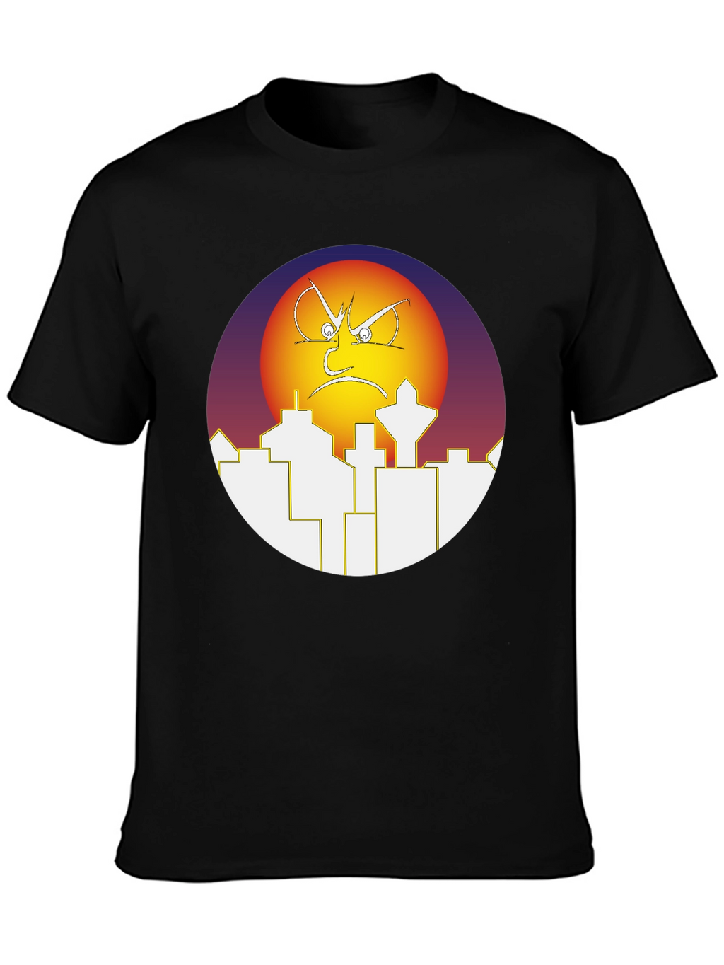 Angry Sun Over City T-Shirt