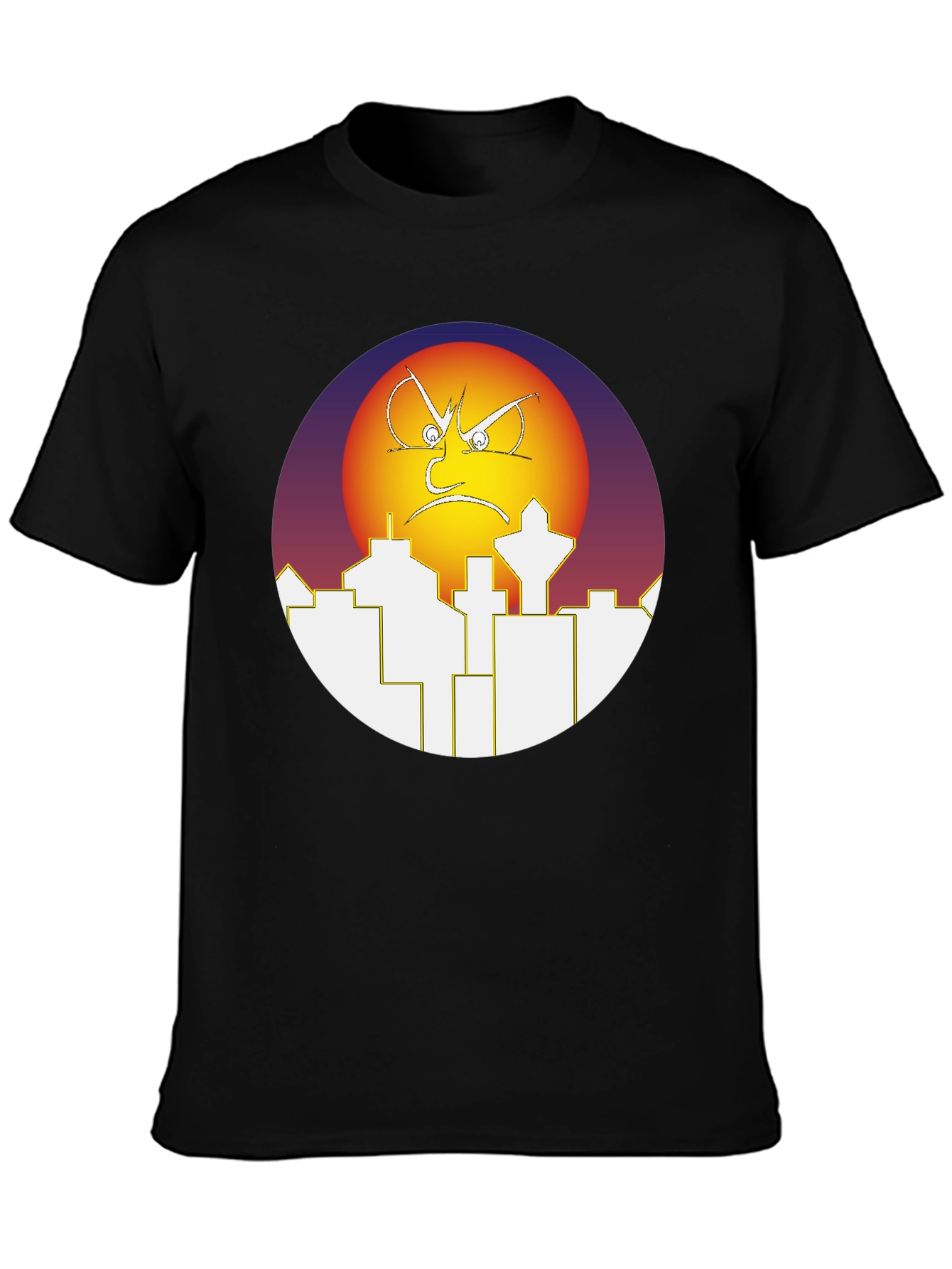 Angry Sun Over City T-Shirt