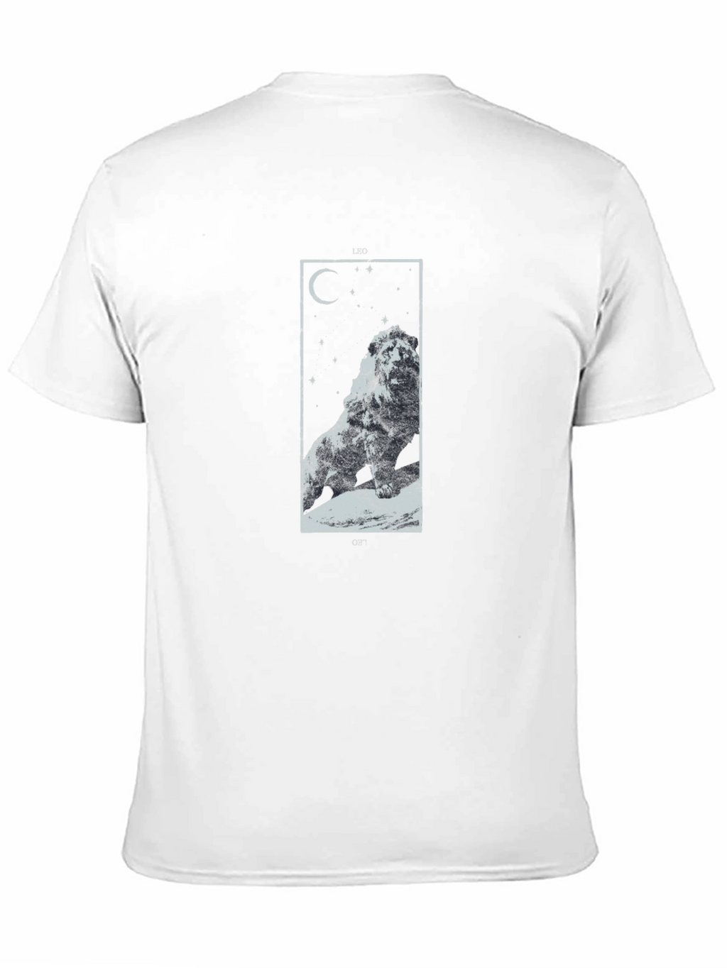Lion Constellation Graphic Tee - Black Cotton T-Shirt