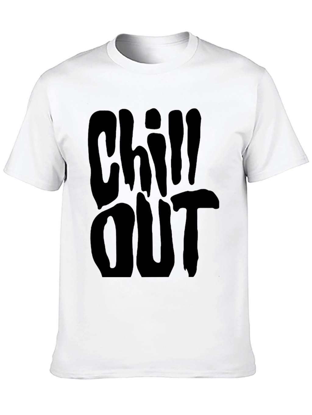 Chill Out Black T-Shirt Relaxed Casual Wear