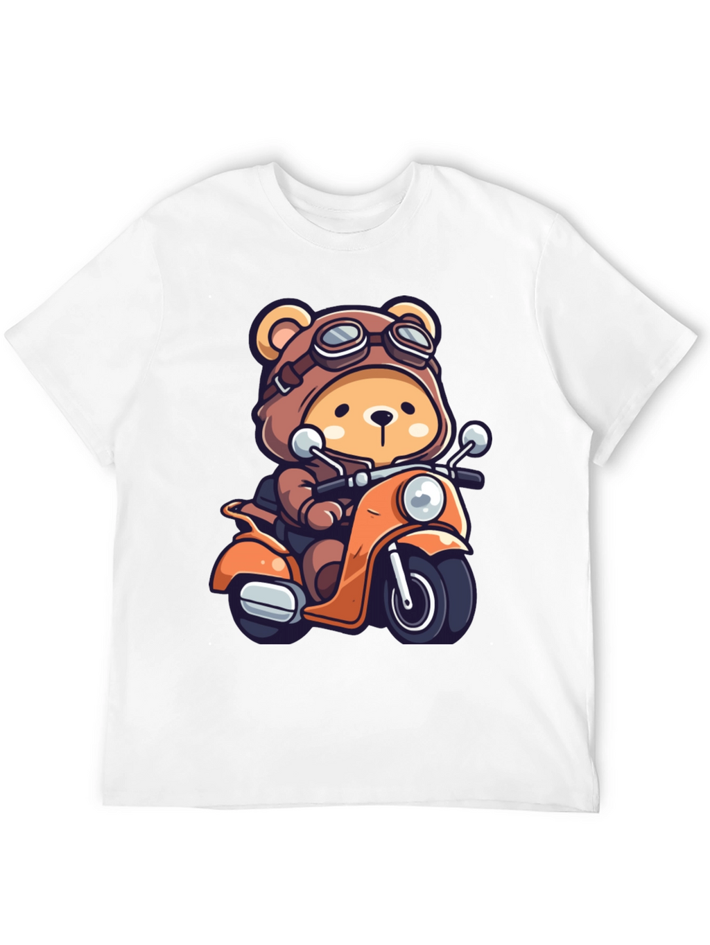 Bear on Scooter Graphic T-Shirt