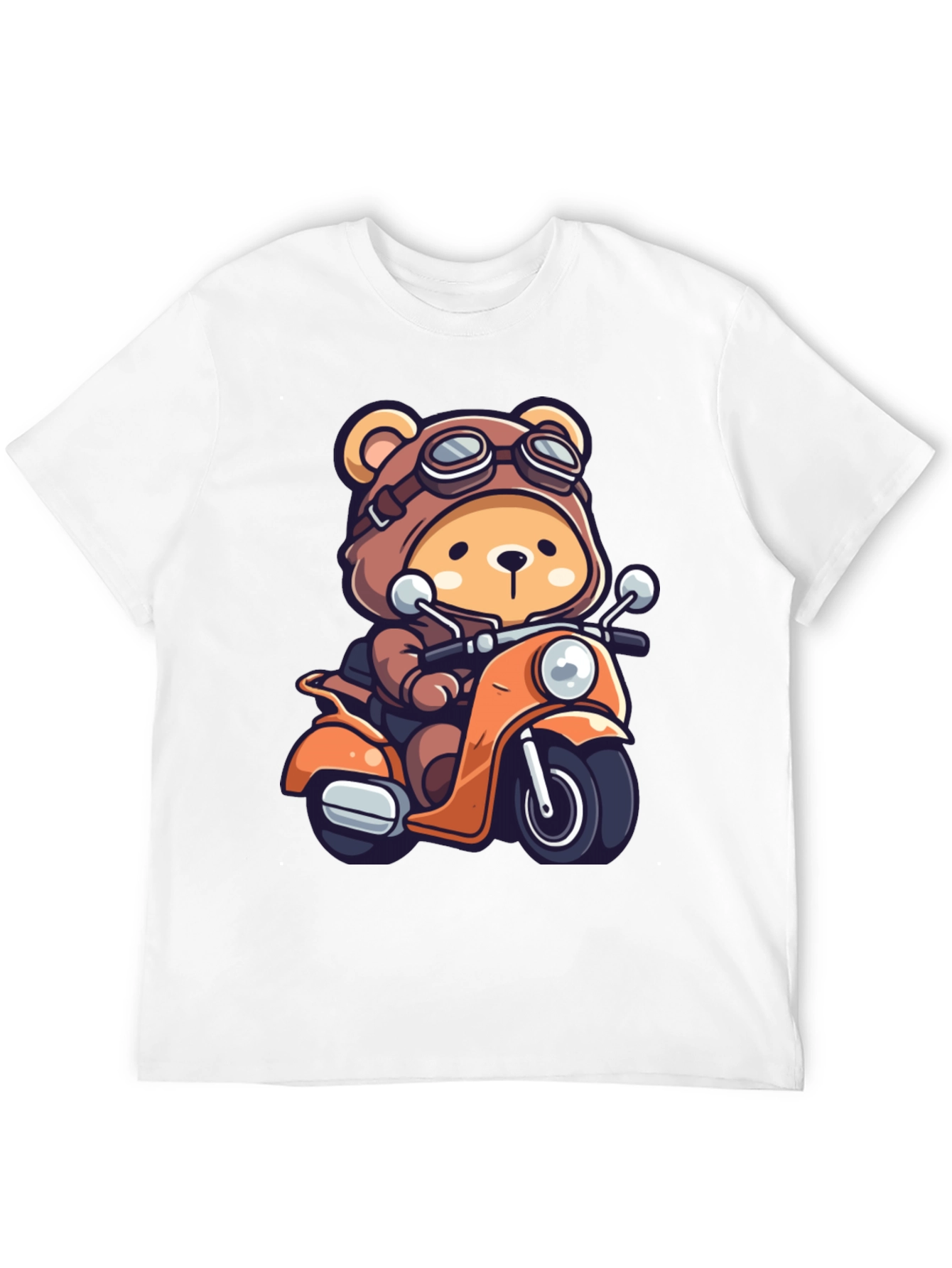 Bear on Scooter Graphic T-Shirt