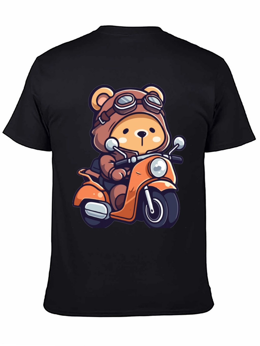 Bear on Scooter Graphic T-Shirt