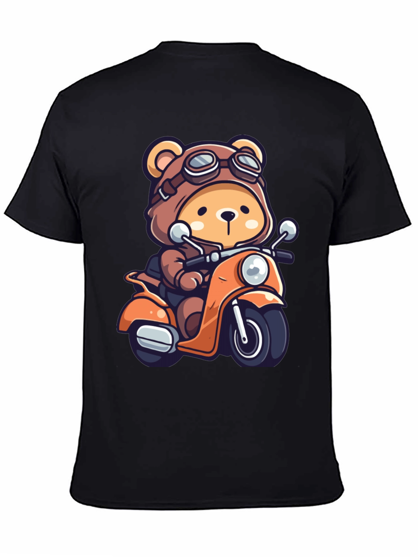 Bear on Scooter Graphic T-Shirt