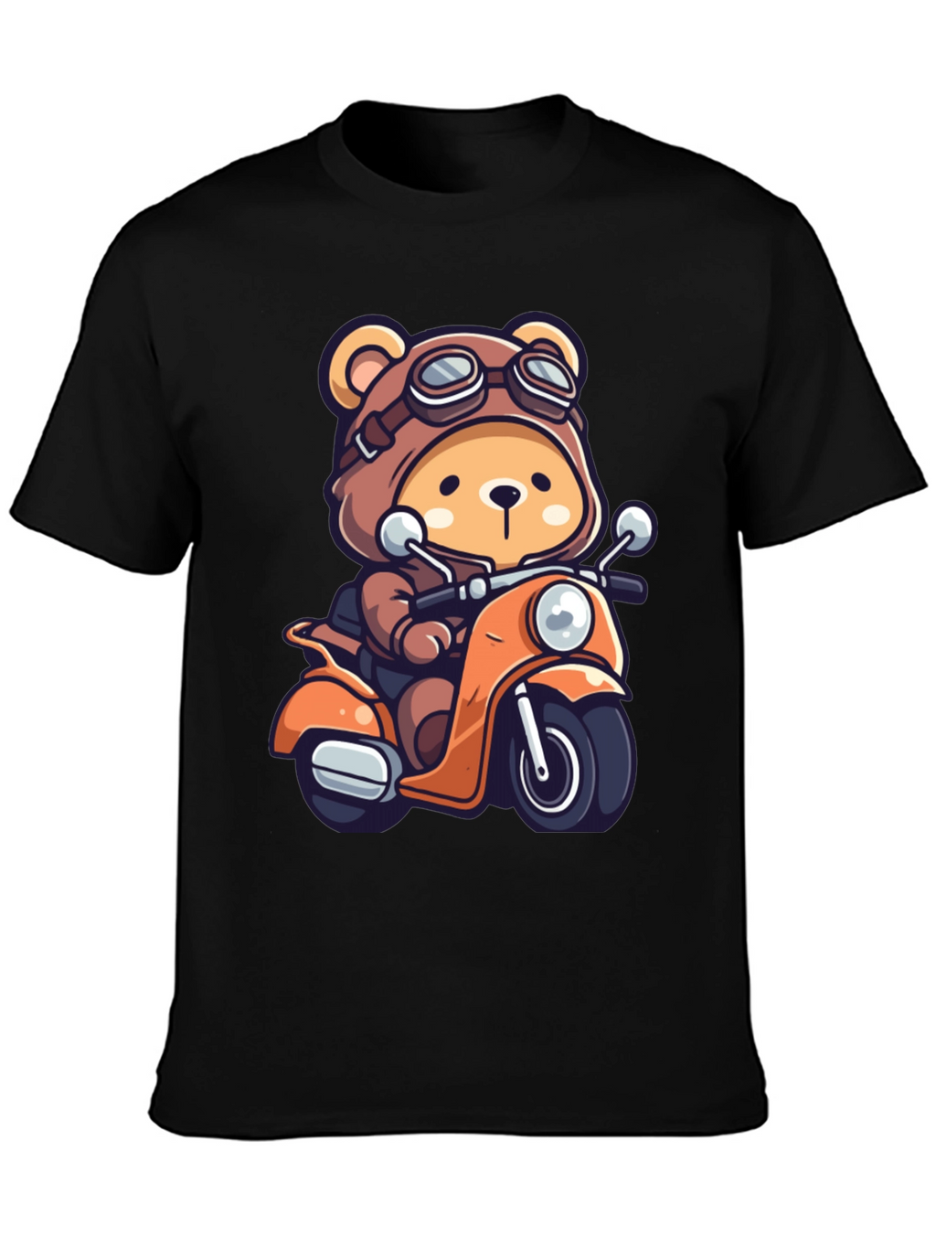 Bear on Scooter Graphic T-Shirt